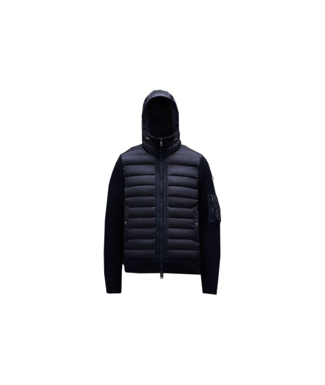 MONCLER Темно-синий пуховик, фото 5