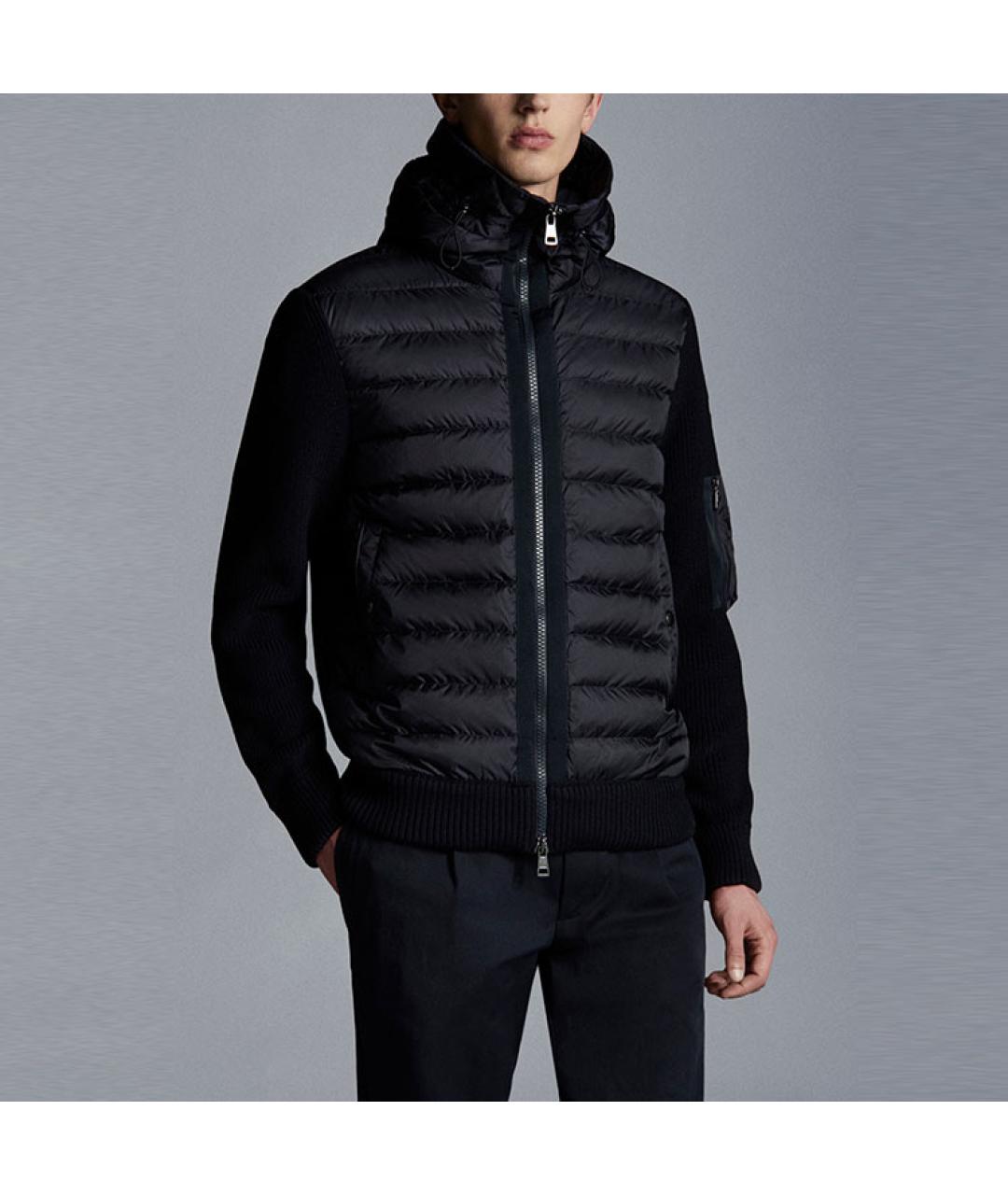 MONCLER Темно-синий пуховик, фото 3