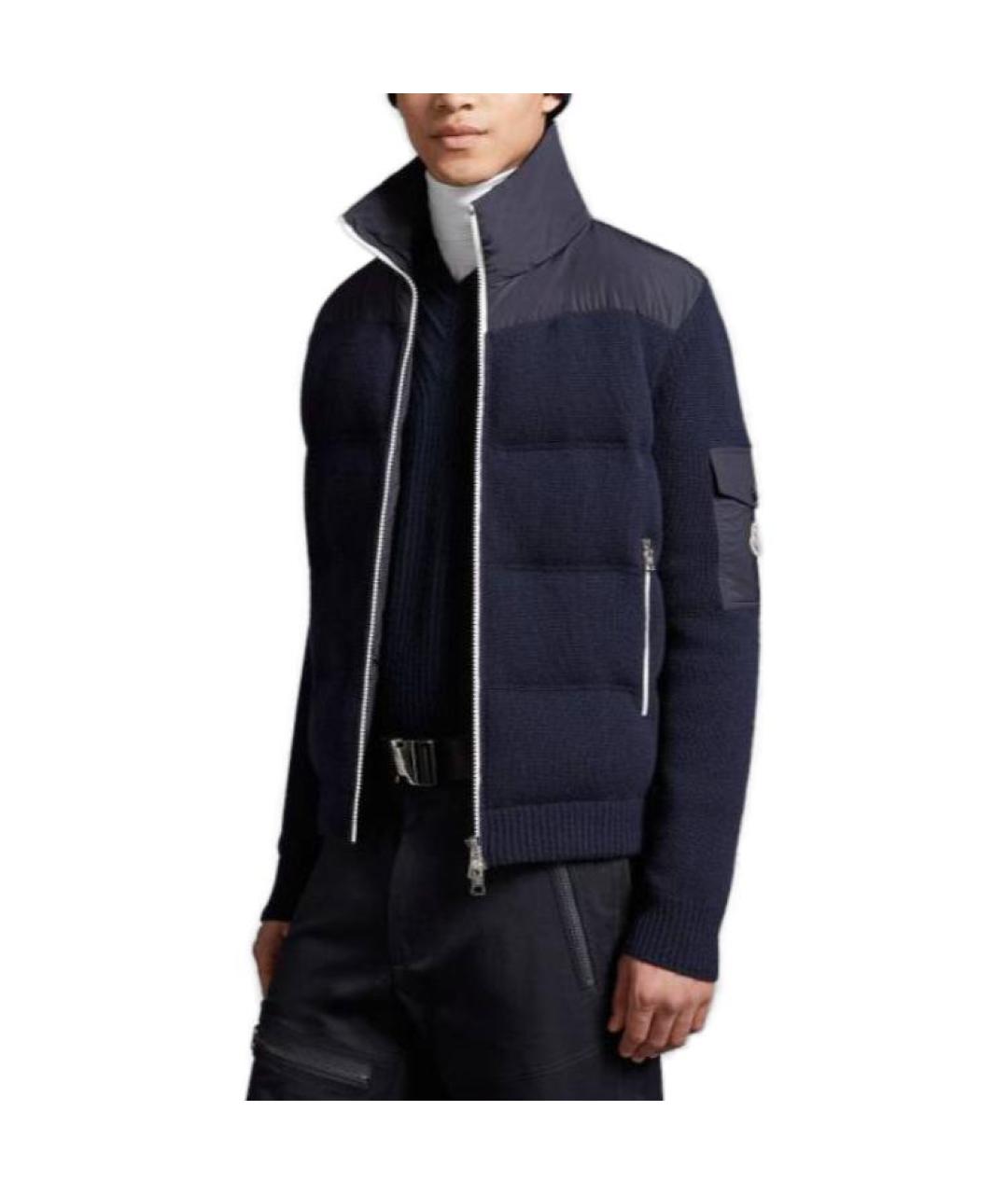 MONCLER Темно-синий пуховик, фото 3