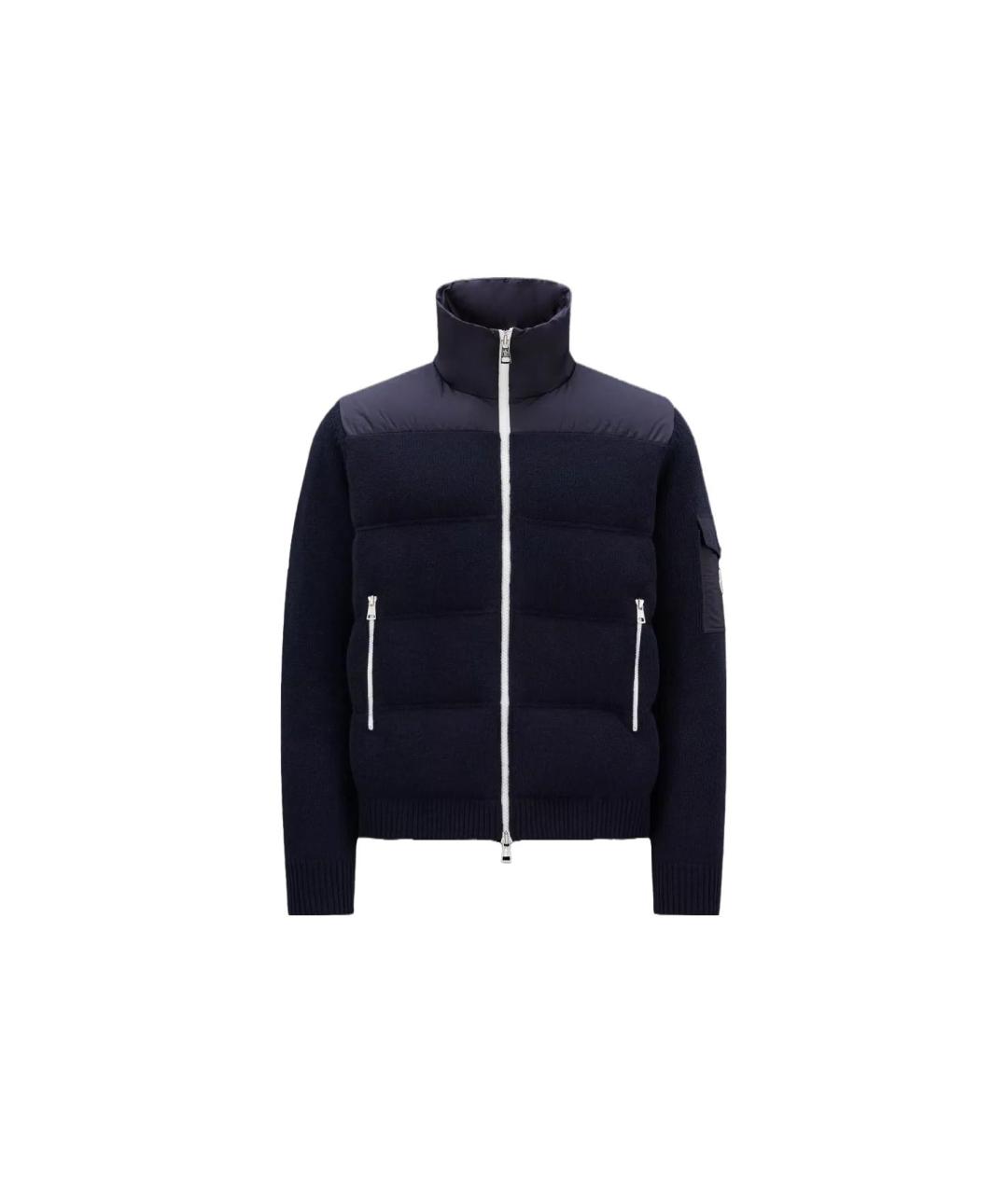 MONCLER Темно-синий пуховик, фото 6