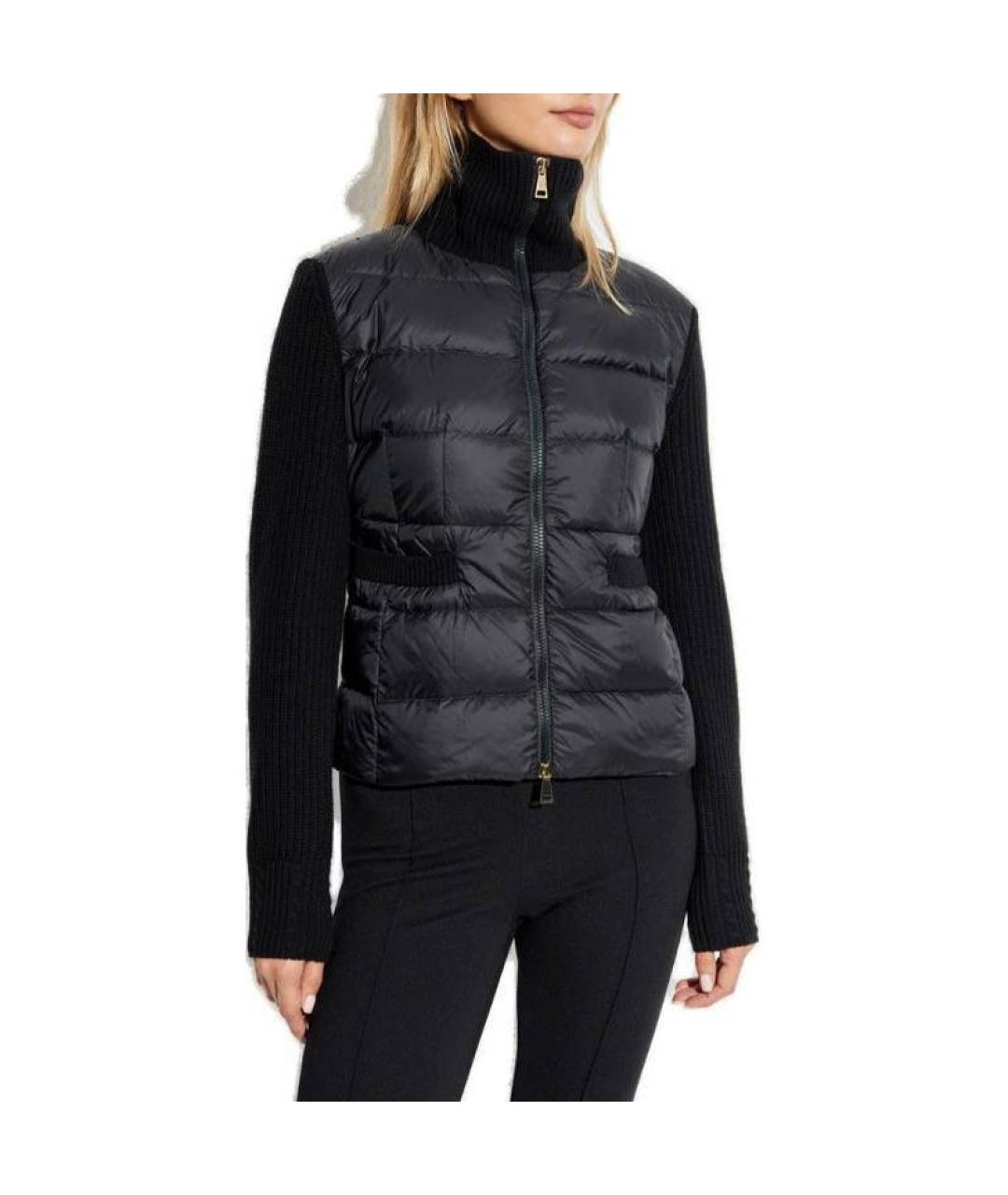 MONCLER Черный пуховик, фото 4