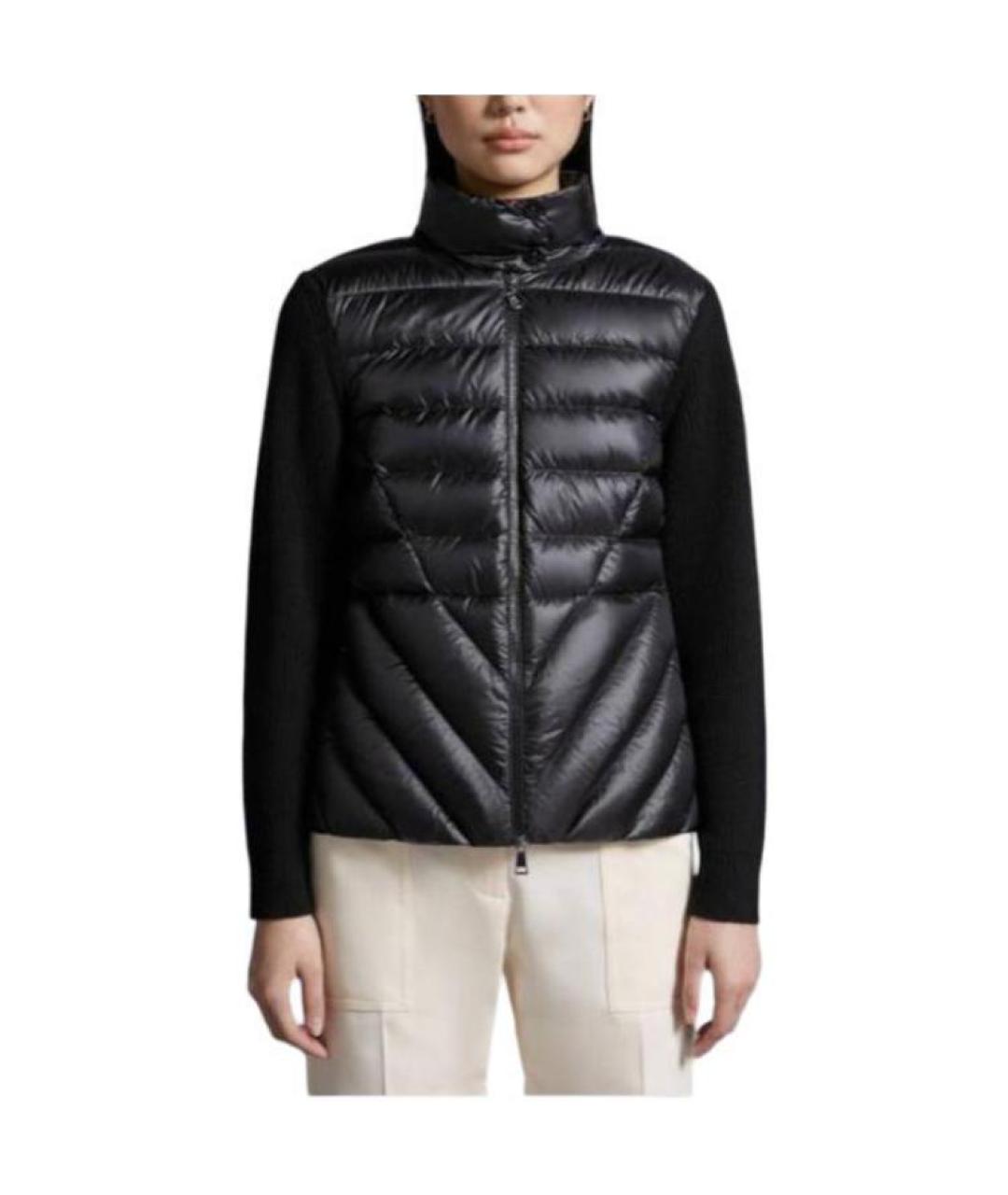 MONCLER Черный пуховик, фото 2