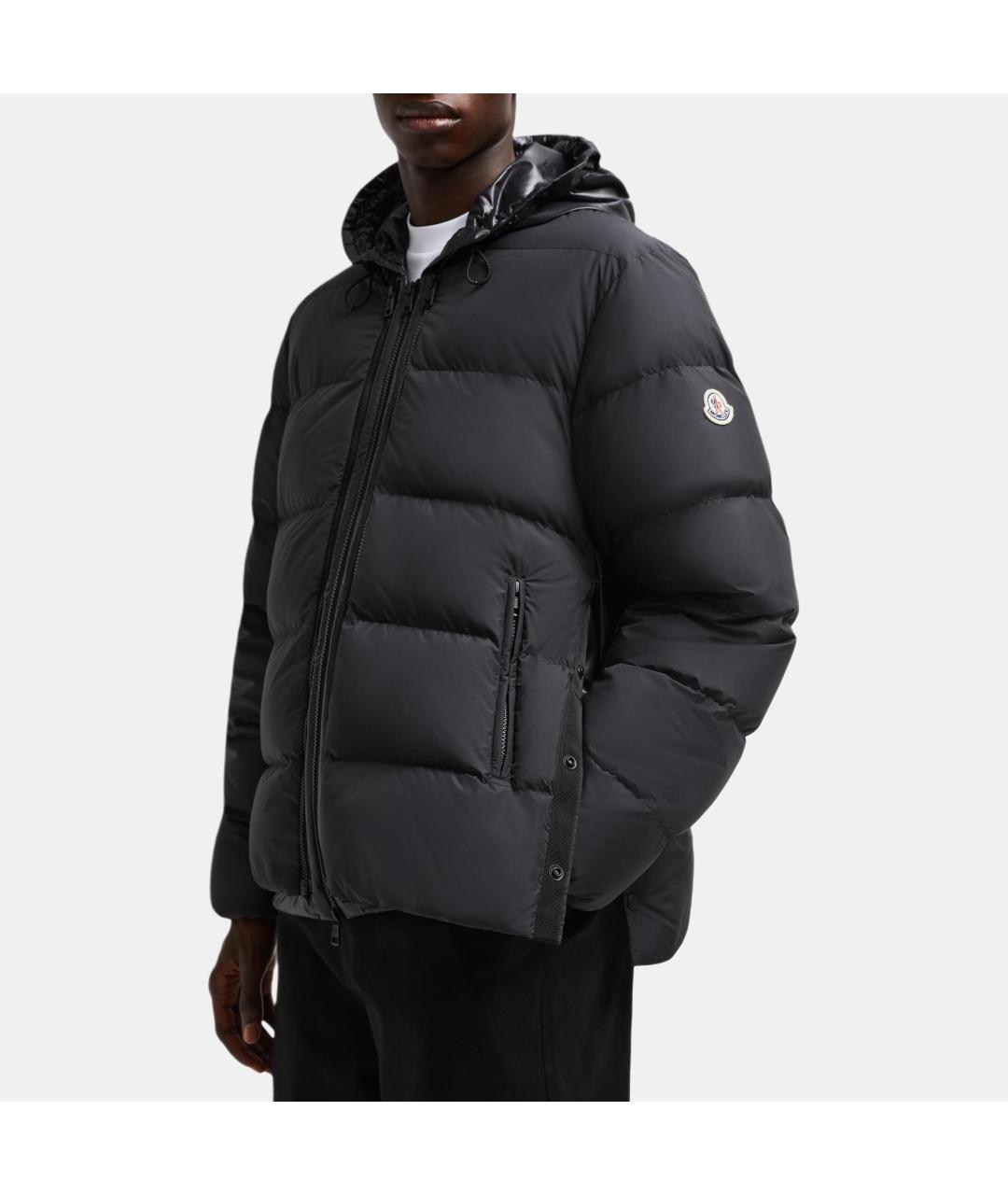 MONCLER Черный пуховик, фото 2