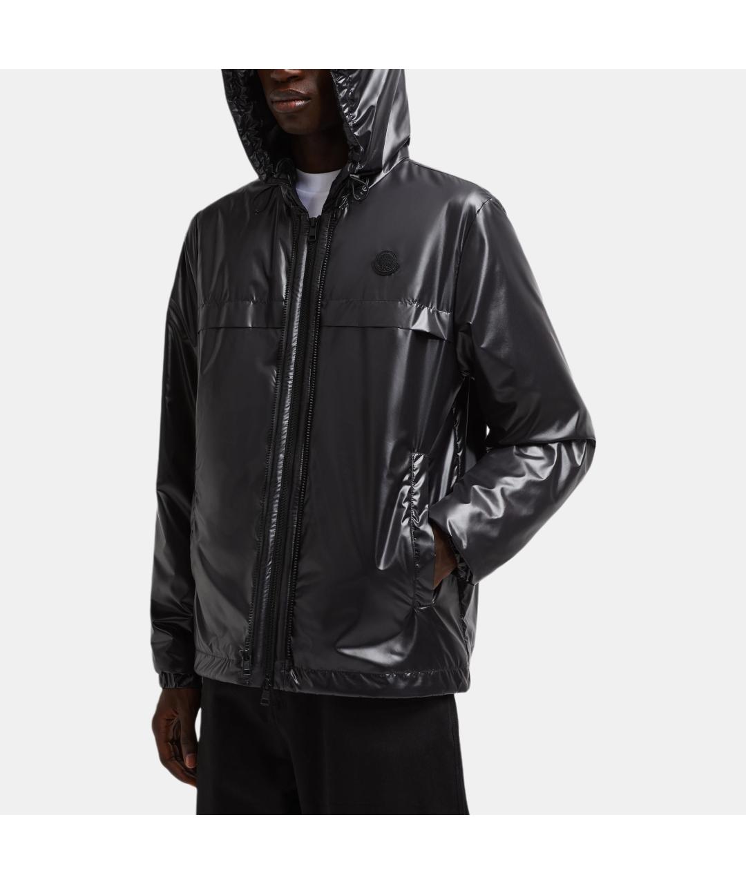 MONCLER Черный пуховик, фото 5