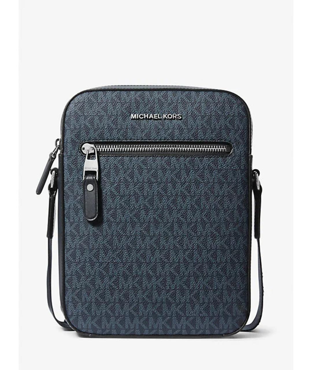 MICHAEL KORS Синяя сумка на плечо из искусственной кожи, фото 4