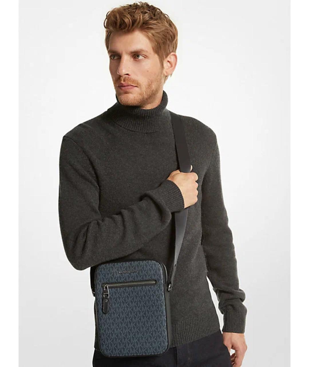 MICHAEL KORS Синяя сумка на плечо из искусственной кожи, фото 2