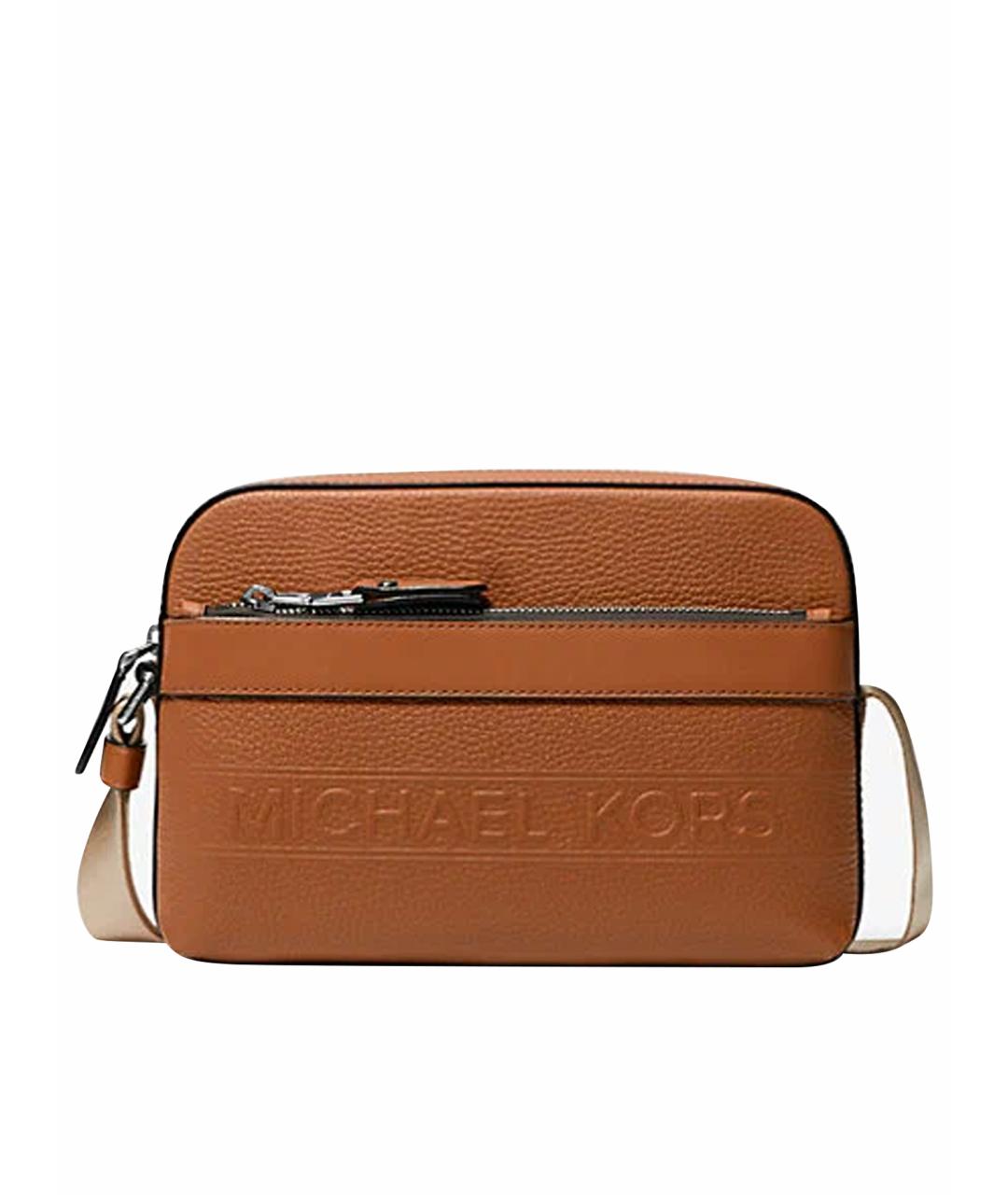 MICHAEL MICHAEL KORS Коричневая кожаная сумка на плечо, фото 1