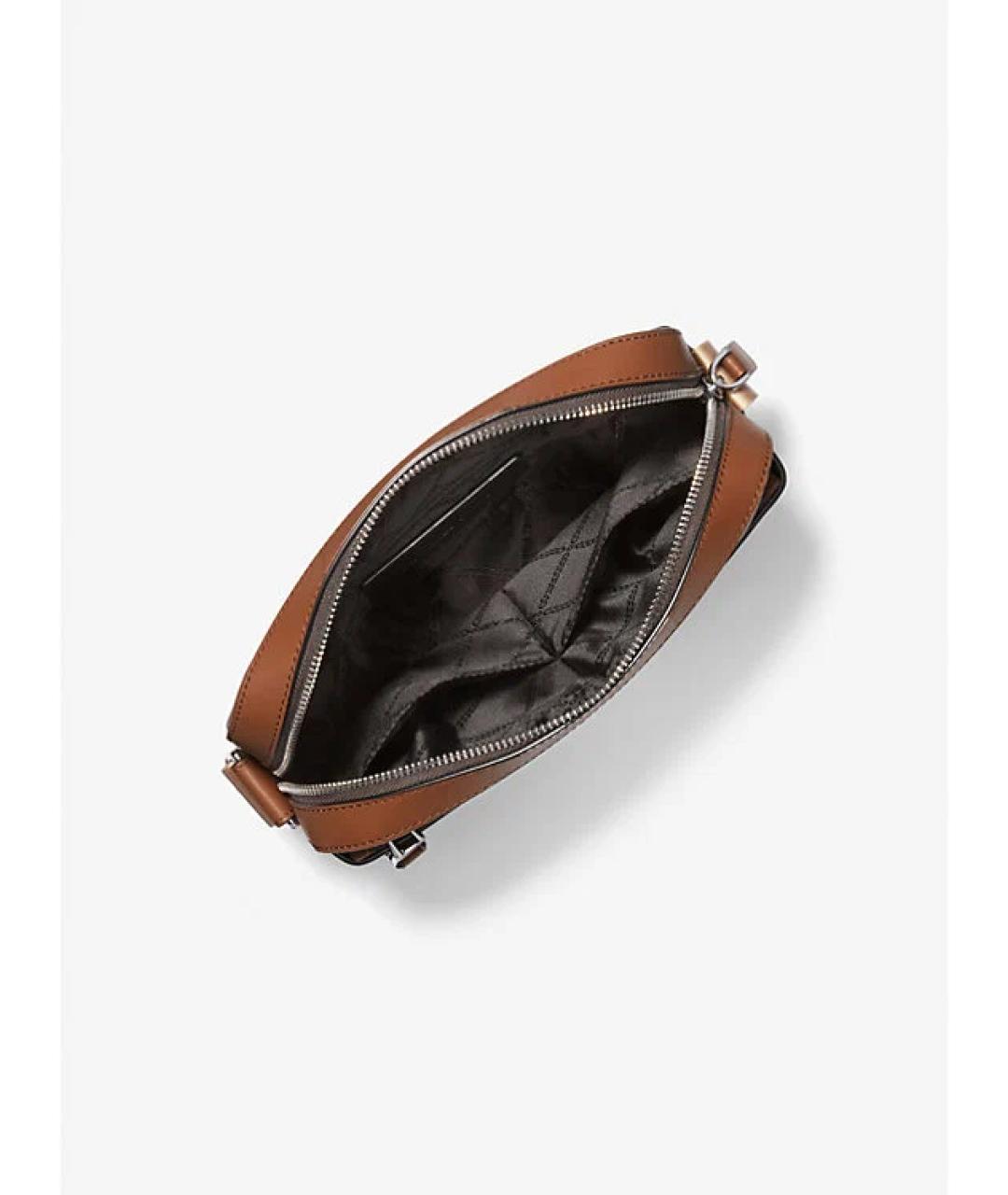 MICHAEL MICHAEL KORS Коричневая кожаная сумка на плечо, фото 2