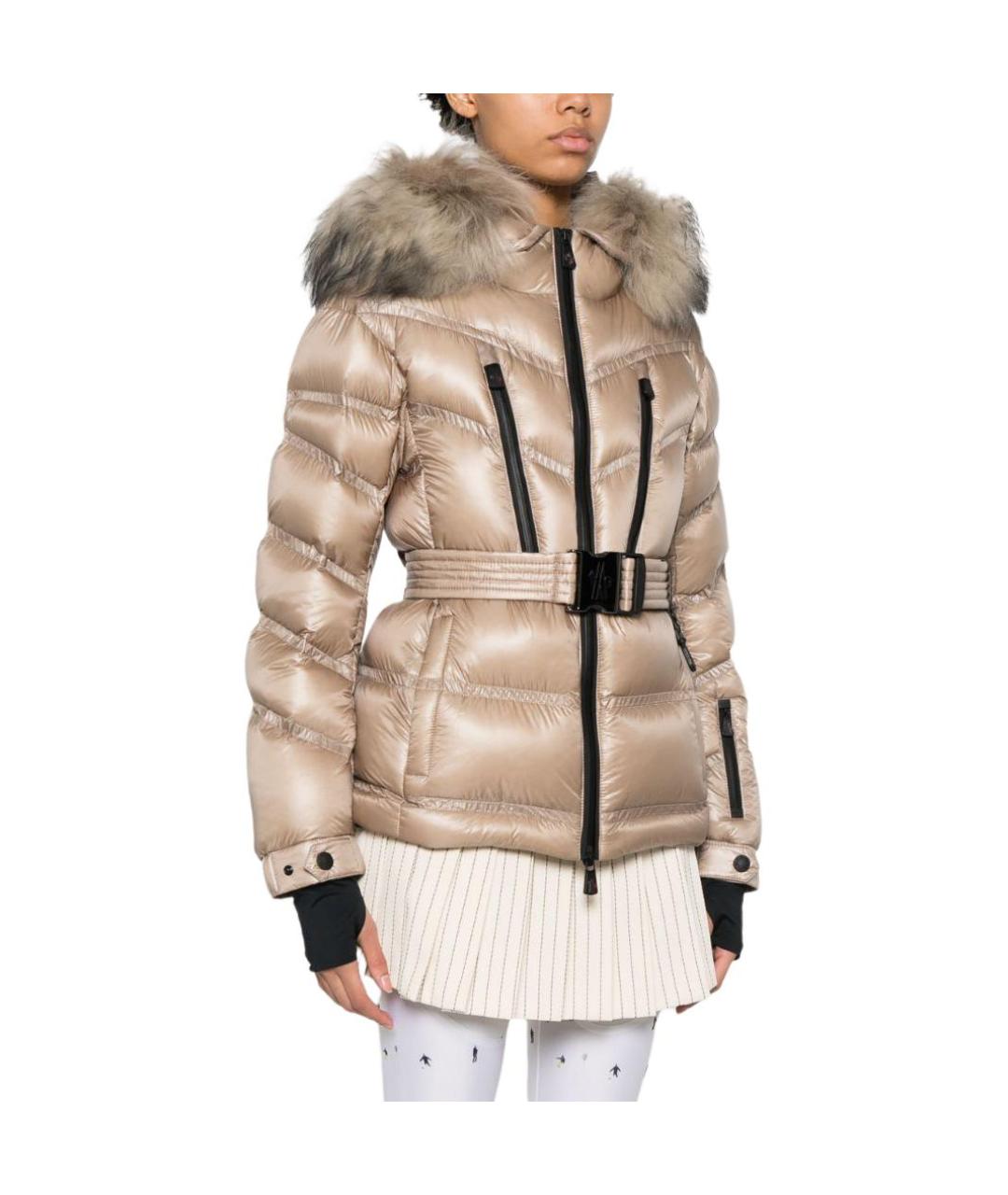 MONCLER Бежевый пуховик, фото 3