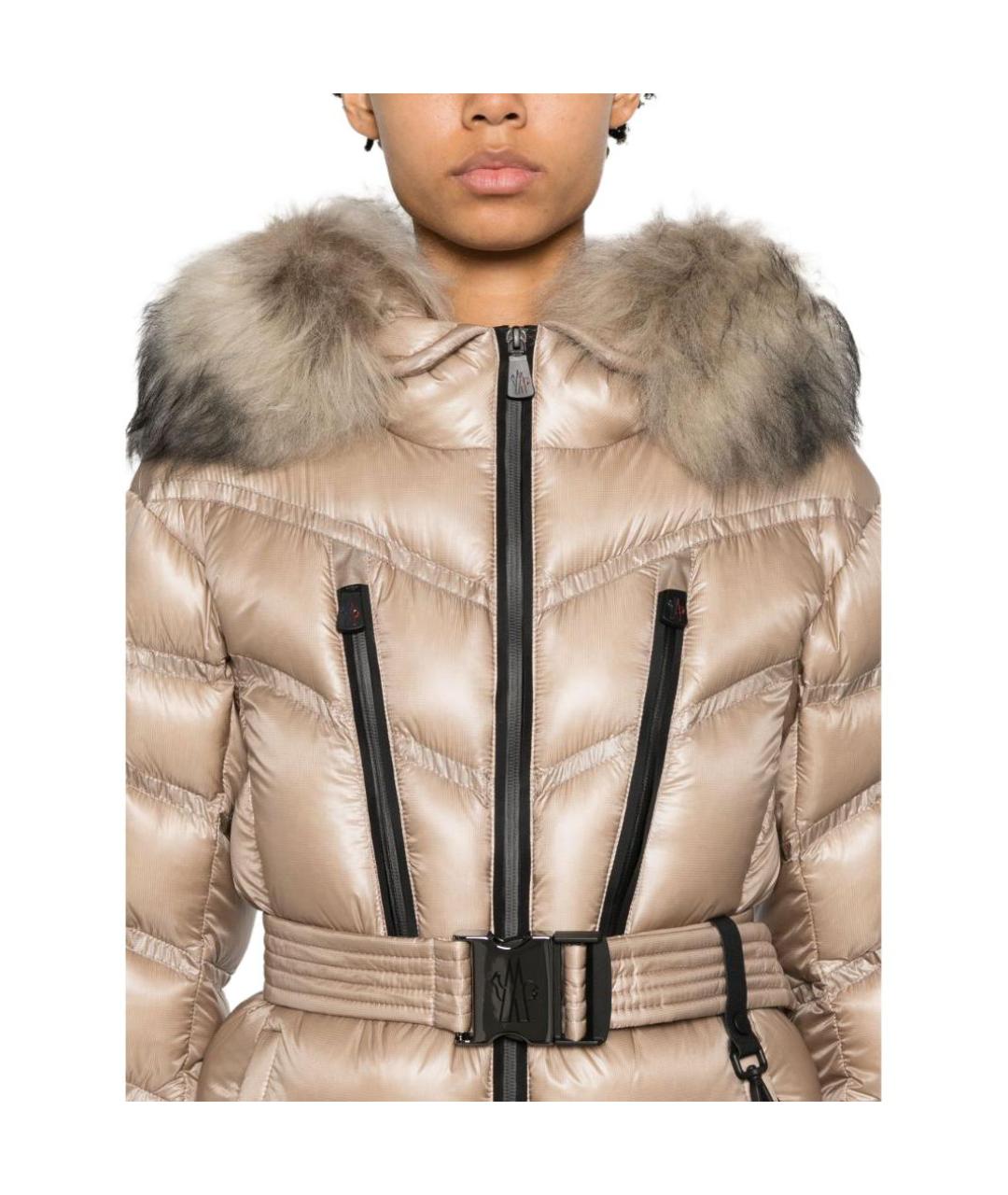 MONCLER Бежевый пуховик, фото 5