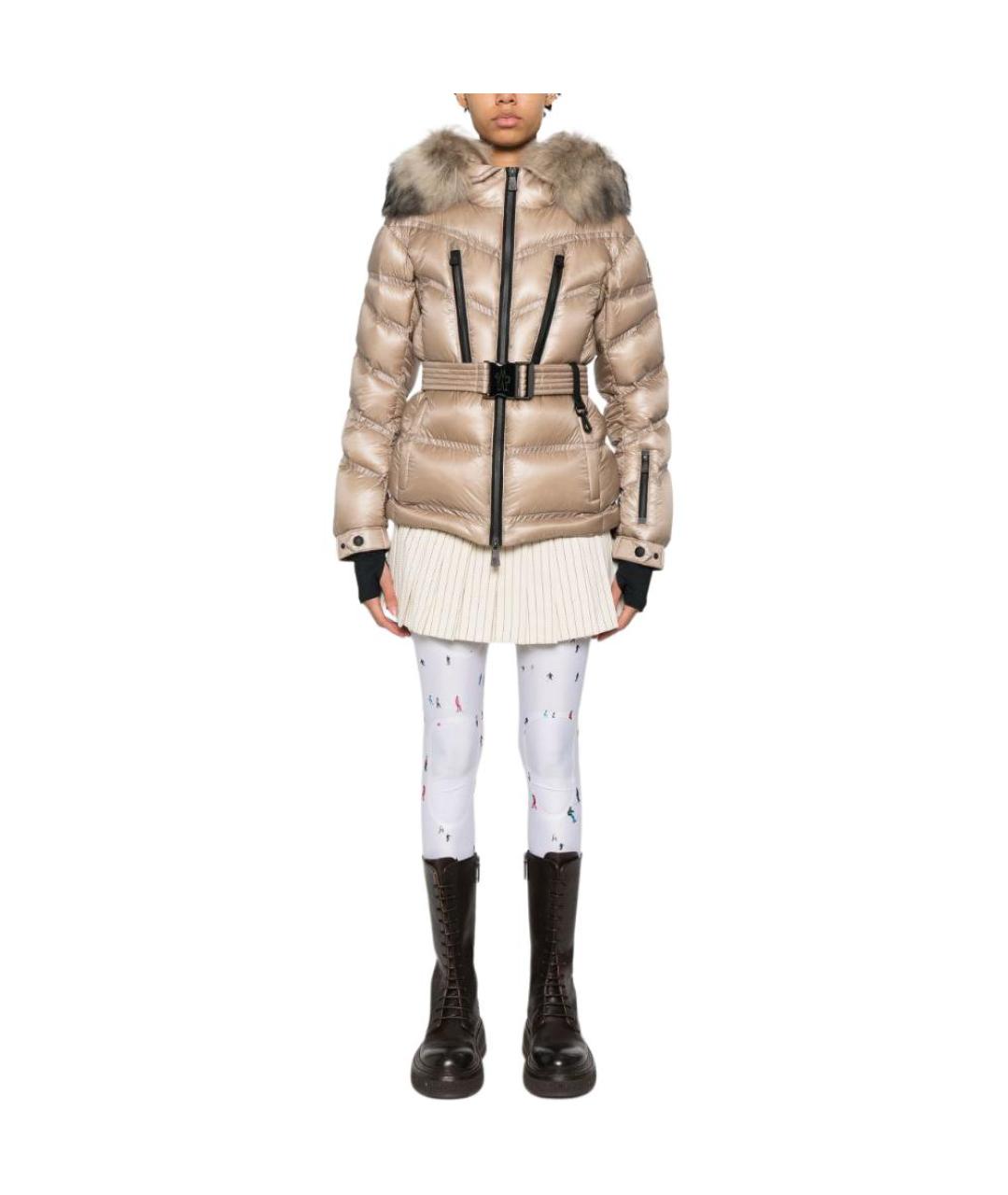 MONCLER Бежевый пуховик, фото 2