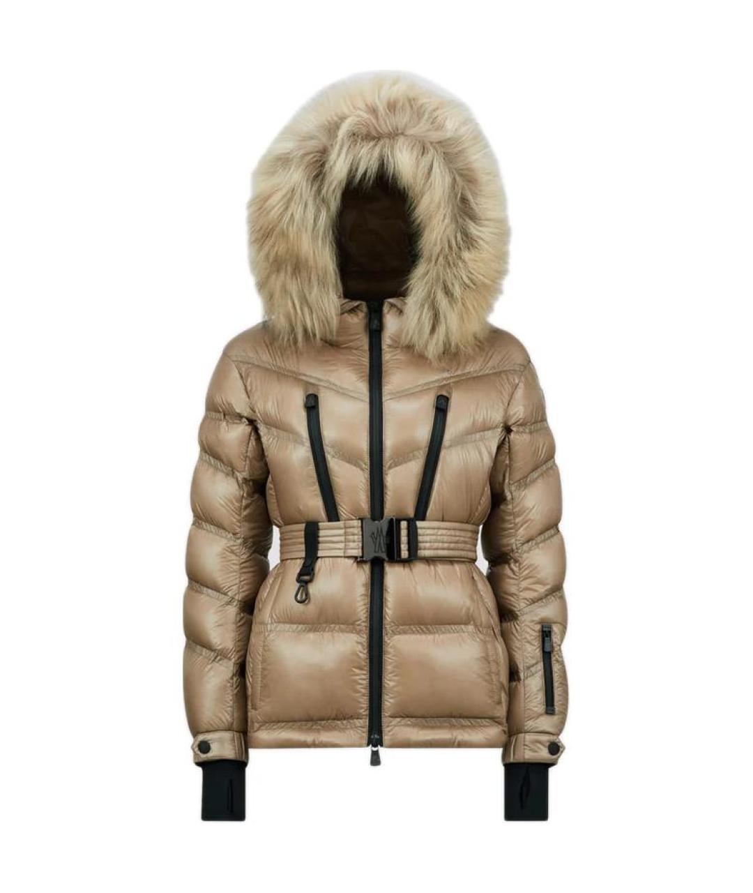 MONCLER Бежевый пуховик, фото 1