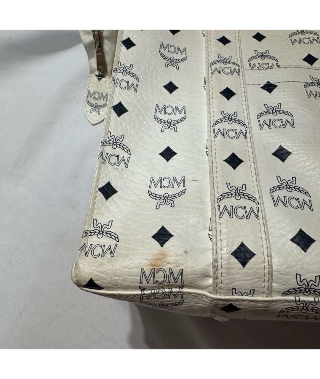 MCM Белая сумка через плечо из искусственной кожи, фото 8