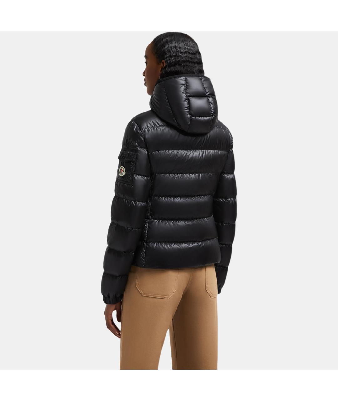 MONCLER Черный пуховик, фото 3