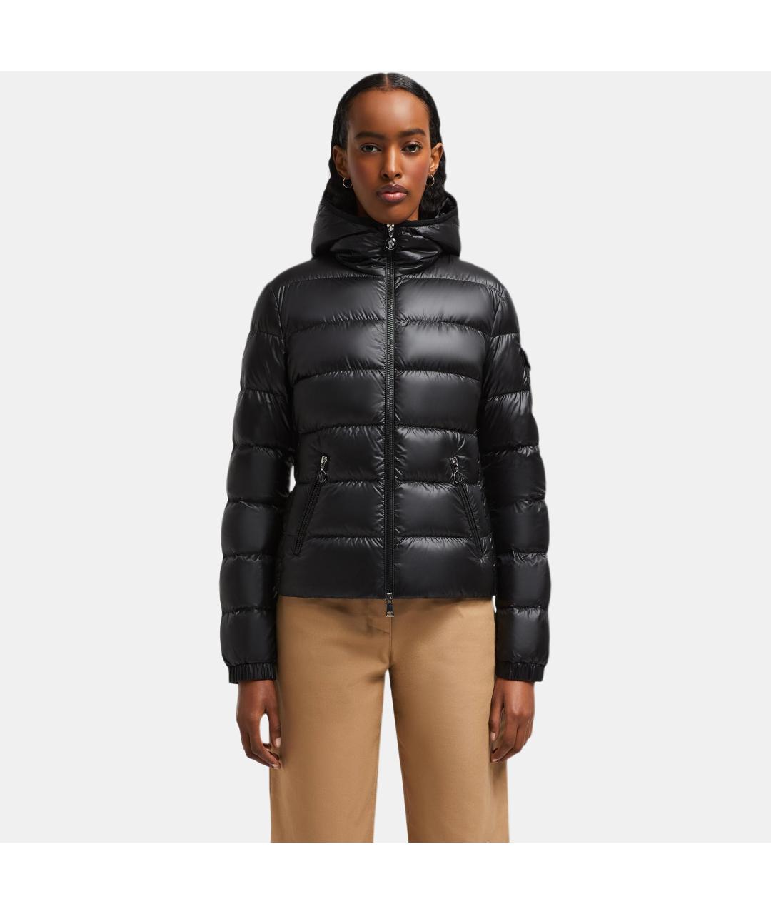 MONCLER Черный пуховик, фото 4