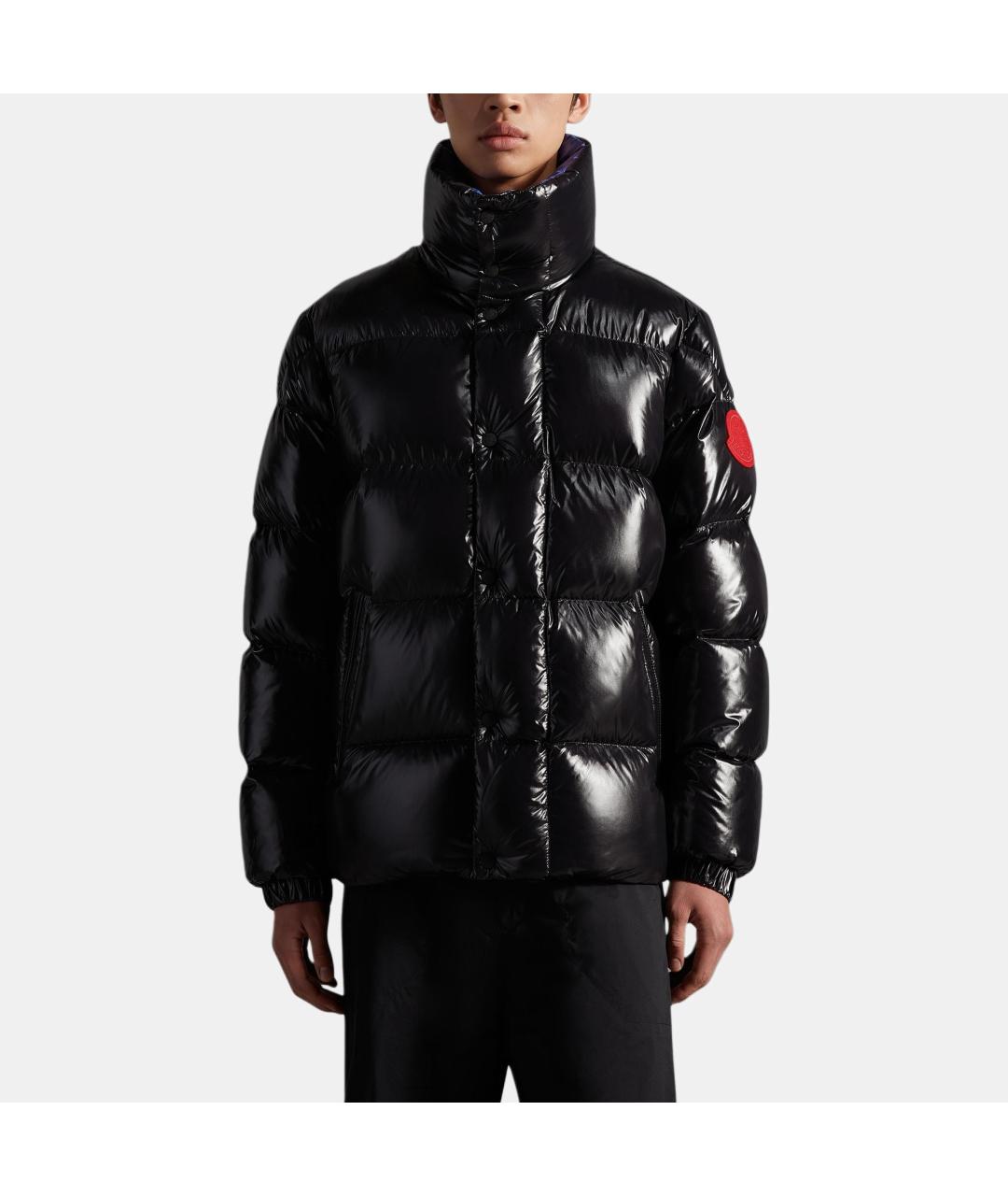 MONCLER Черный пуховик, фото 2