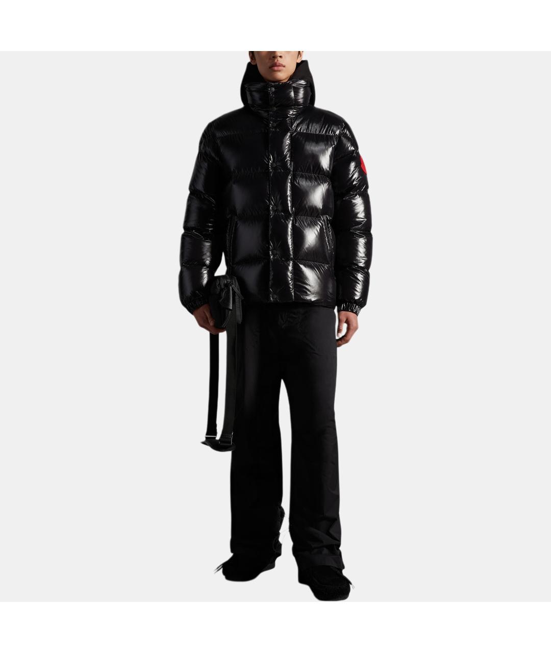 MONCLER Черный пуховик, фото 3