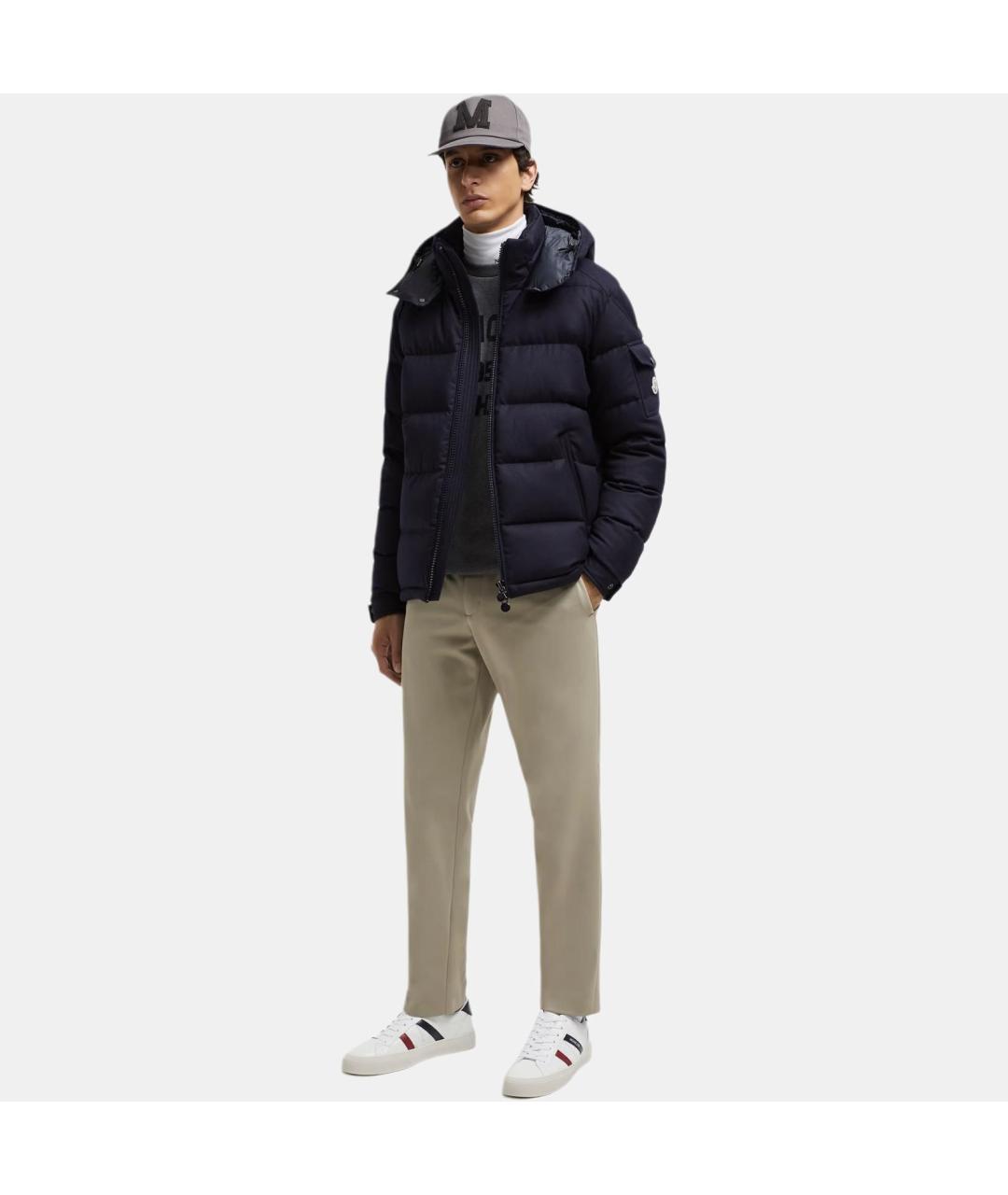 MONCLER Синяя полиамидовая куртка, фото 4