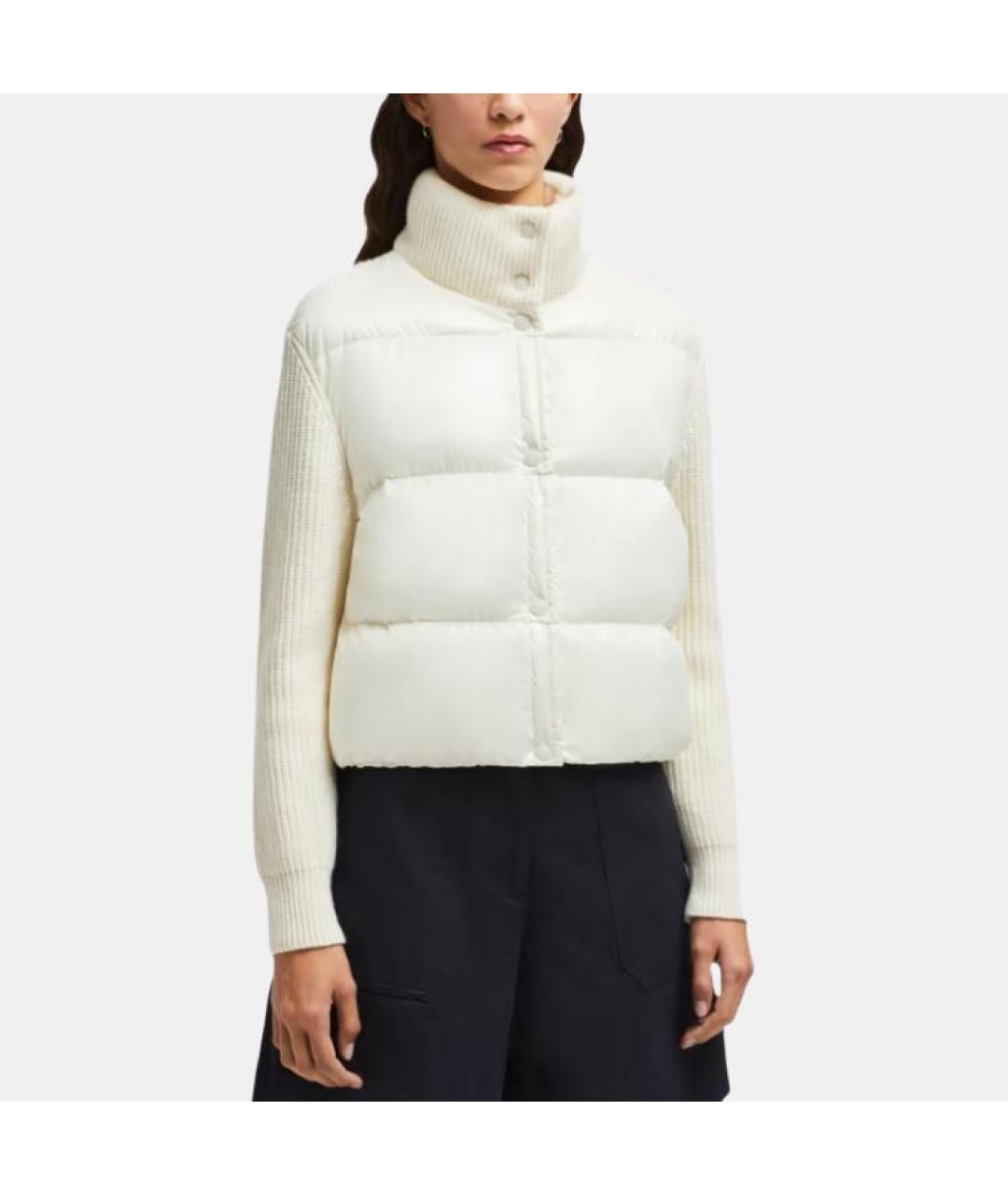 MONCLER Белая полиамидовая куртка, фото 3