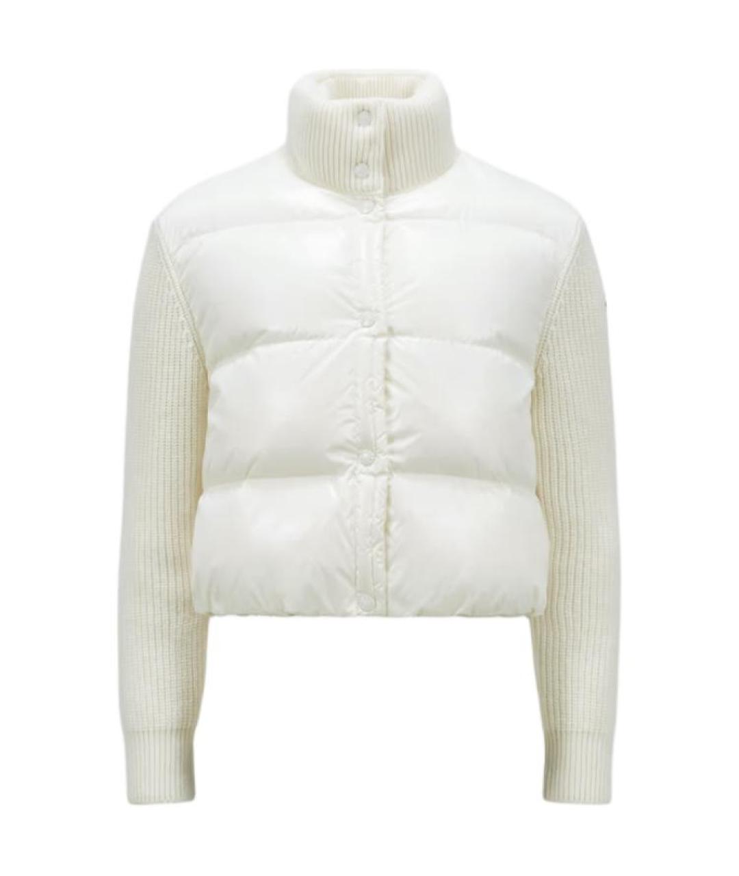 MONCLER Белая полиамидовая куртка, фото 1