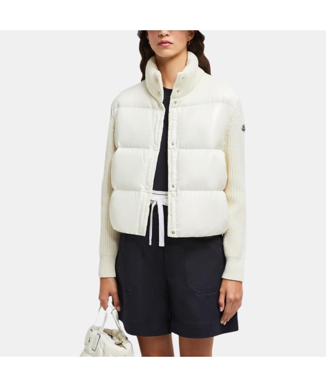 MONCLER Белая полиамидовая куртка, фото 2