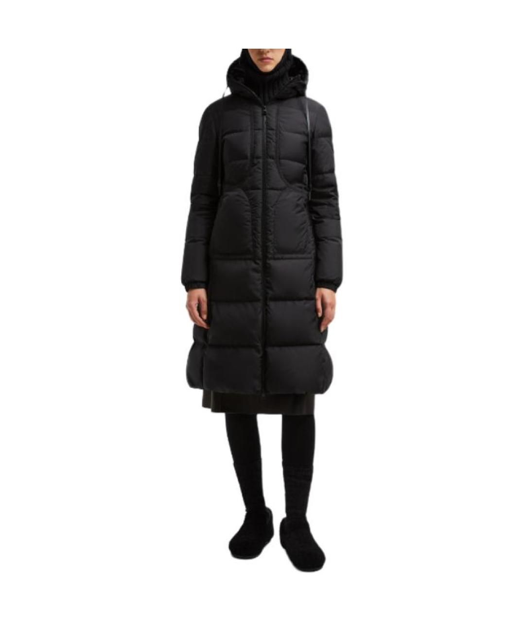 MONCLER Черный пуховик, фото 4