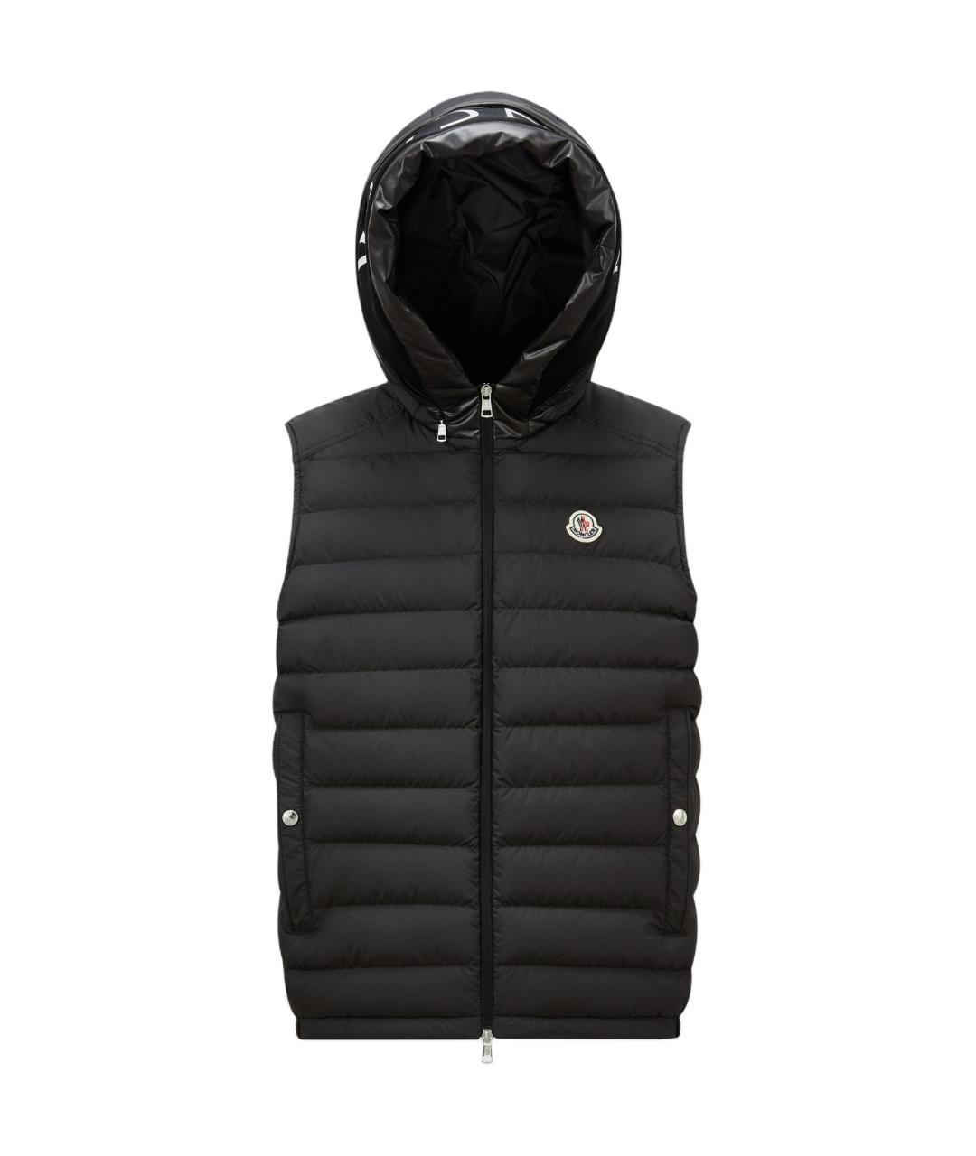 MONCLER Черный полиамидовый жилет, фото 1