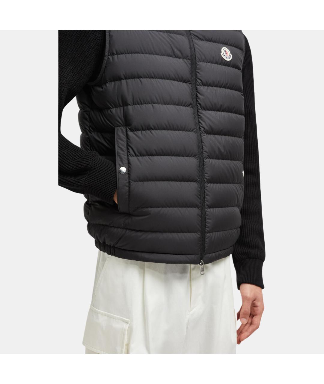 MONCLER Черный полиамидовый жилет, фото 5