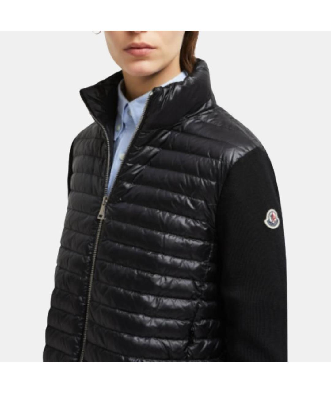 MONCLER Черный пуховик, фото 5