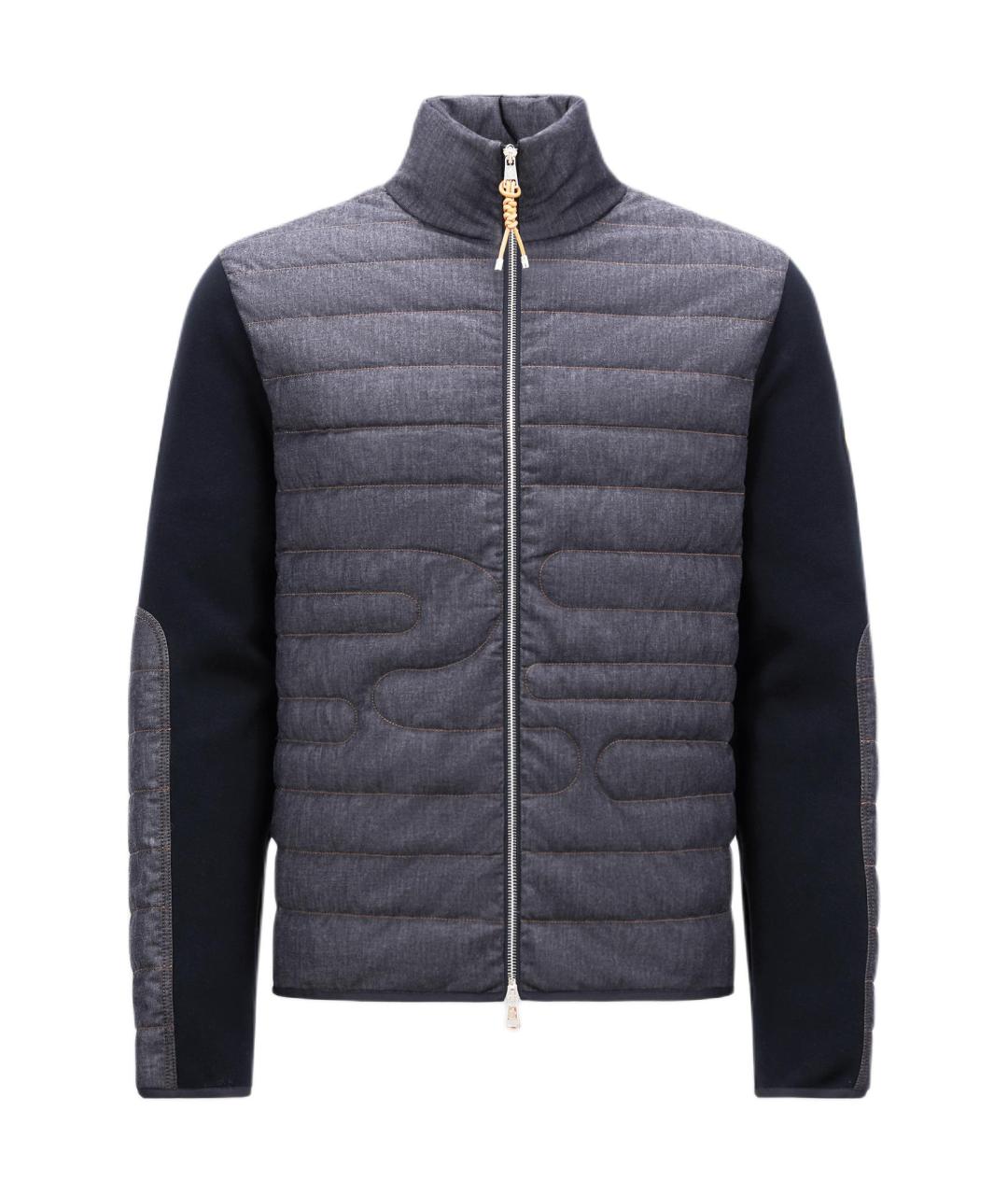 MONCLER Темно-синяя хлопковая куртка, фото 1