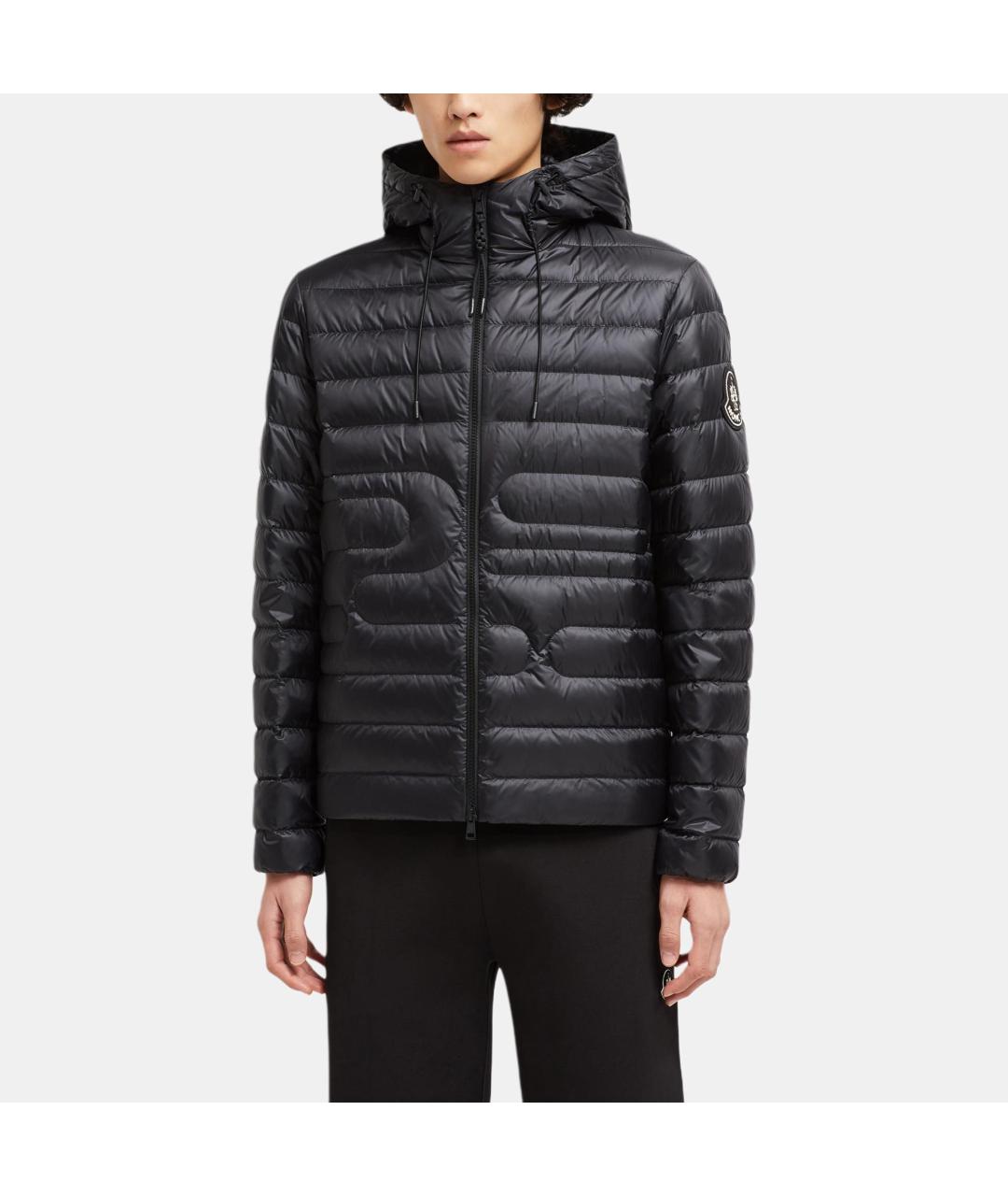 MONCLER Черный пуховик, фото 4