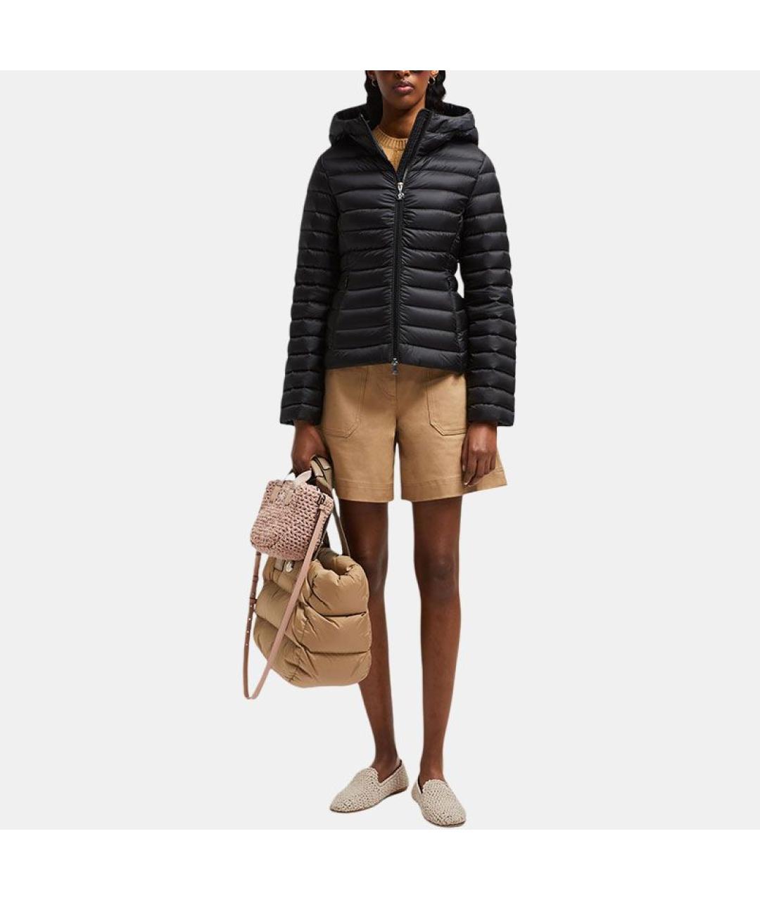 MONCLER Черный пуховик, фото 4