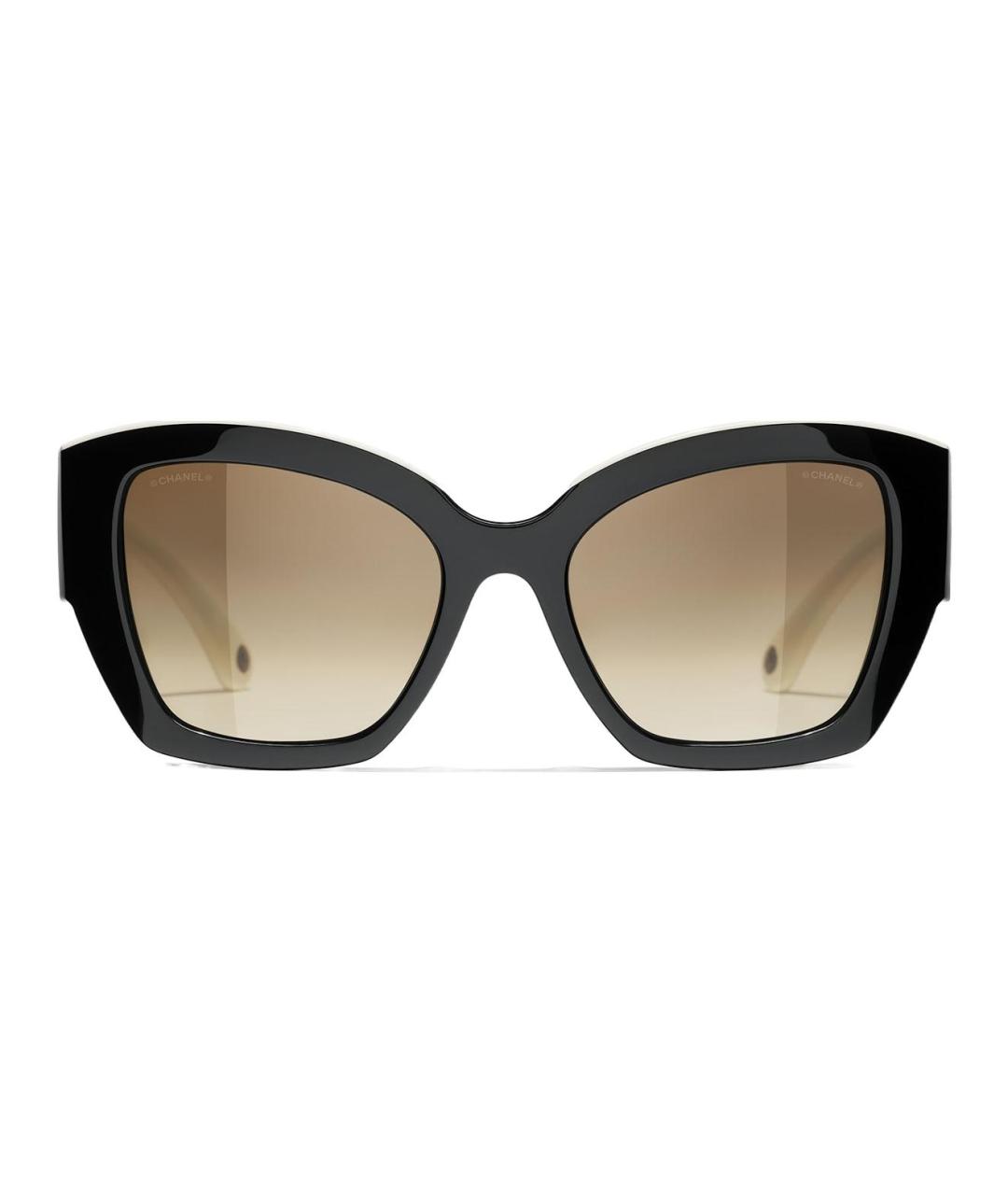 CHANEL Черные пластиковые солнцезащитные очки, фото 1