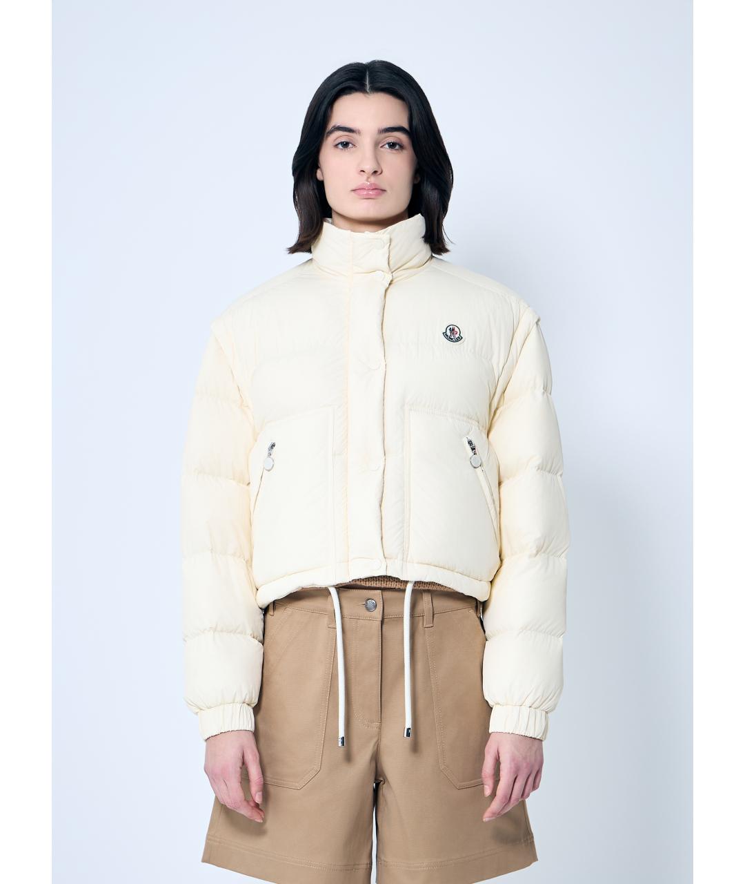 MONCLER Белый пуховик, фото 3
