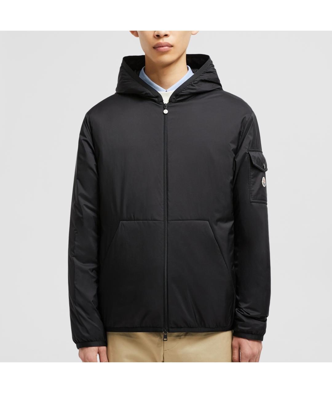 MONCLER Черный пуховик, фото 2