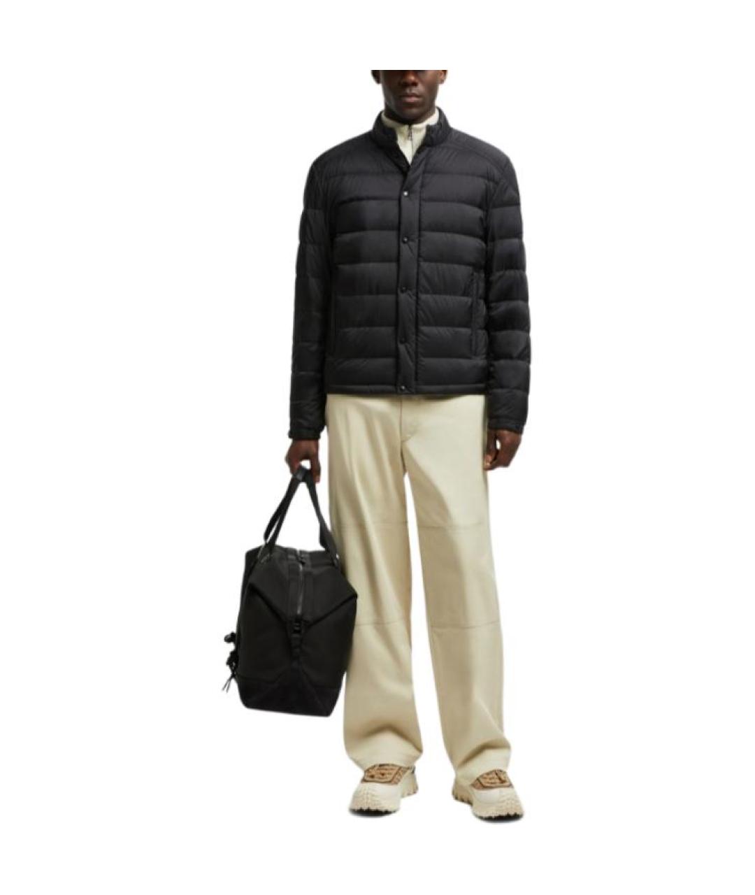 MONCLER Черный пуховик, фото 3