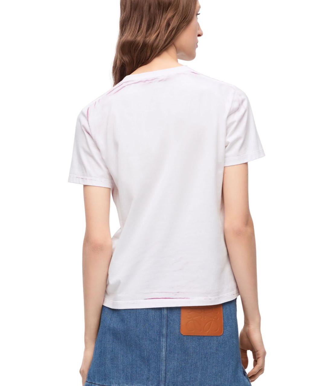 LOEWE Белая хлопковая футболка, фото 6
