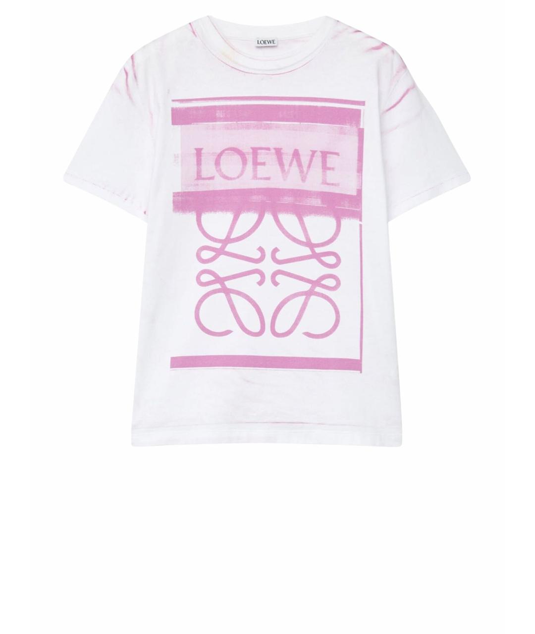 LOEWE Белая хлопковая футболка, фото 1