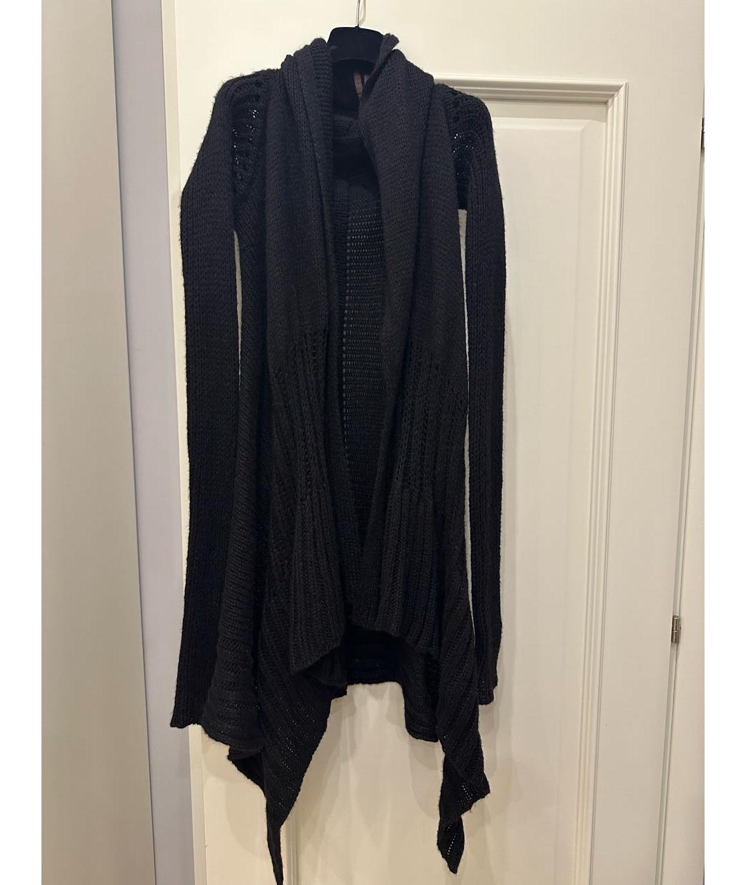 RICK OWENS Черный кашемировый кардиган, фото 2