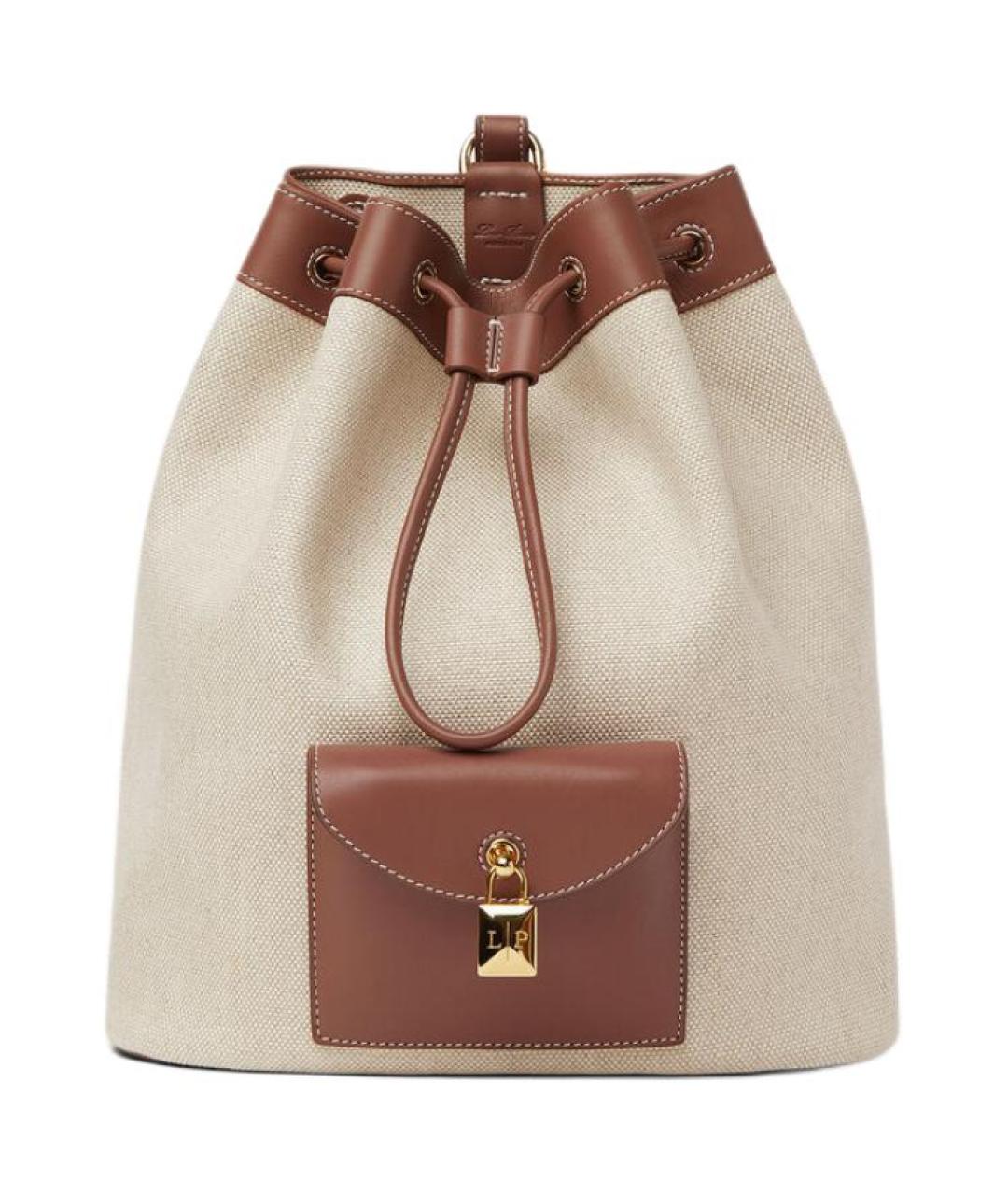 LORO PIANA Бежевый рюкзак, фото 1