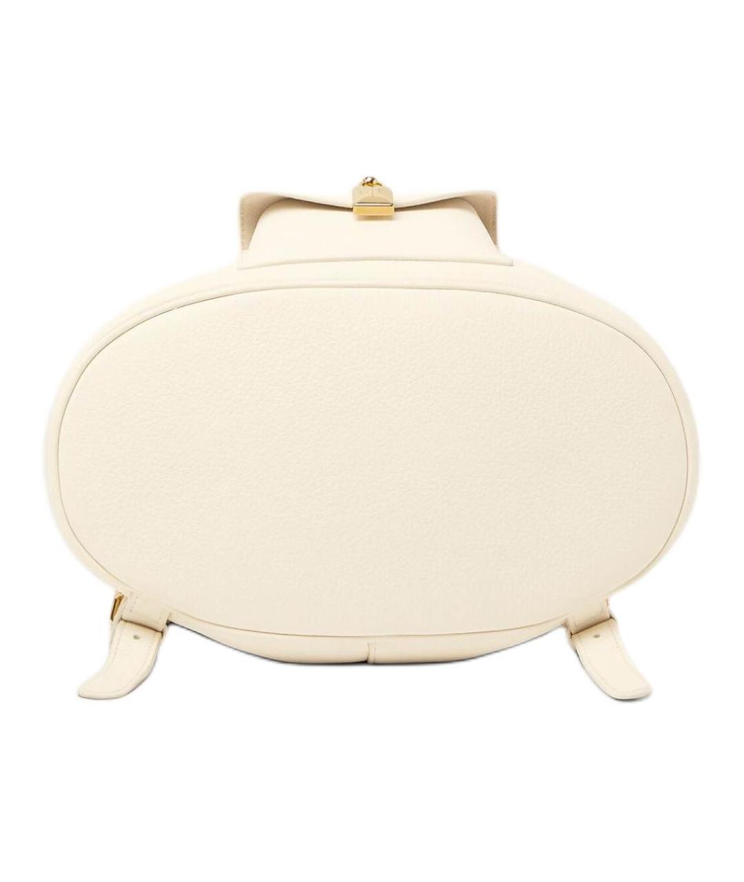 LORO PIANA Бежевый кожаный рюкзак, фото 3