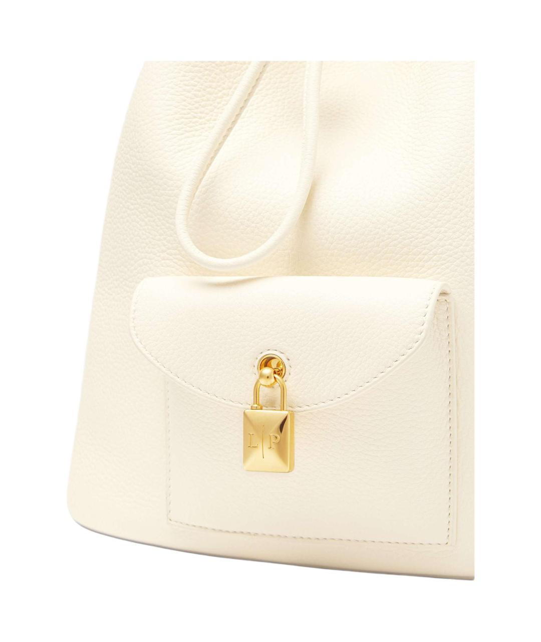 LORO PIANA Бежевый кожаный рюкзак, фото 5