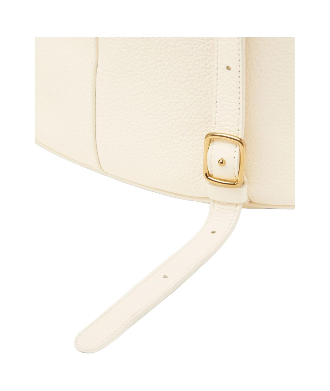 LORO PIANA Бежевый кожаный рюкзак, фото 6