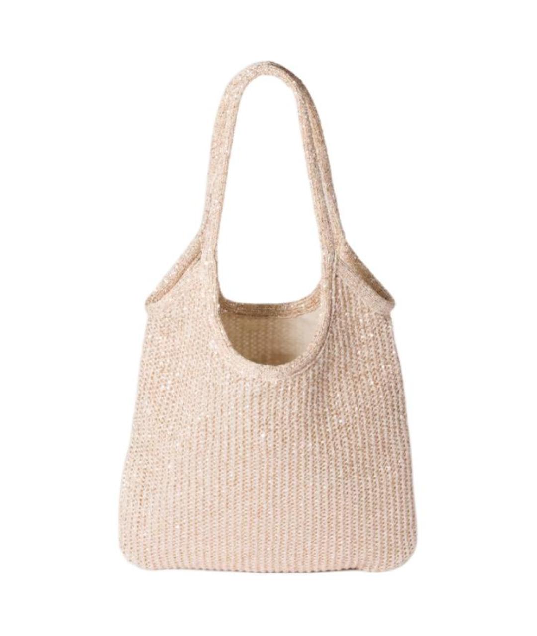 MIU MIU Бежевая тканевая сумка через плечо, фото 2