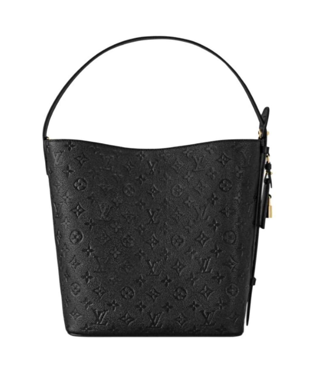 LOUIS VUITTON Черная кожаная сумка через плечо, фото 3