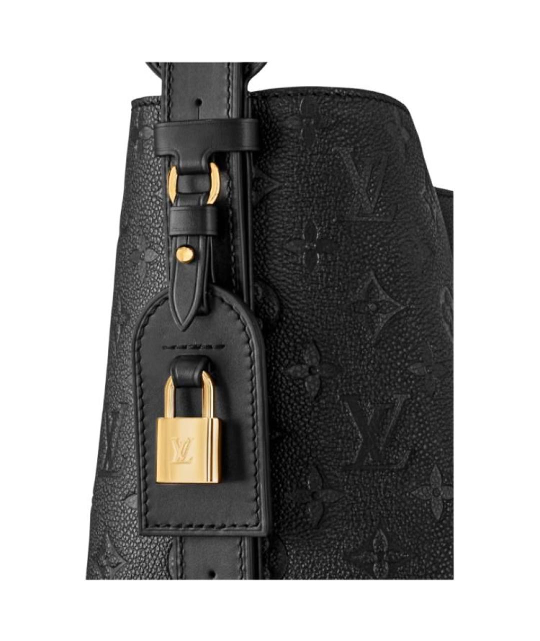 LOUIS VUITTON Черная кожаная сумка через плечо, фото 5