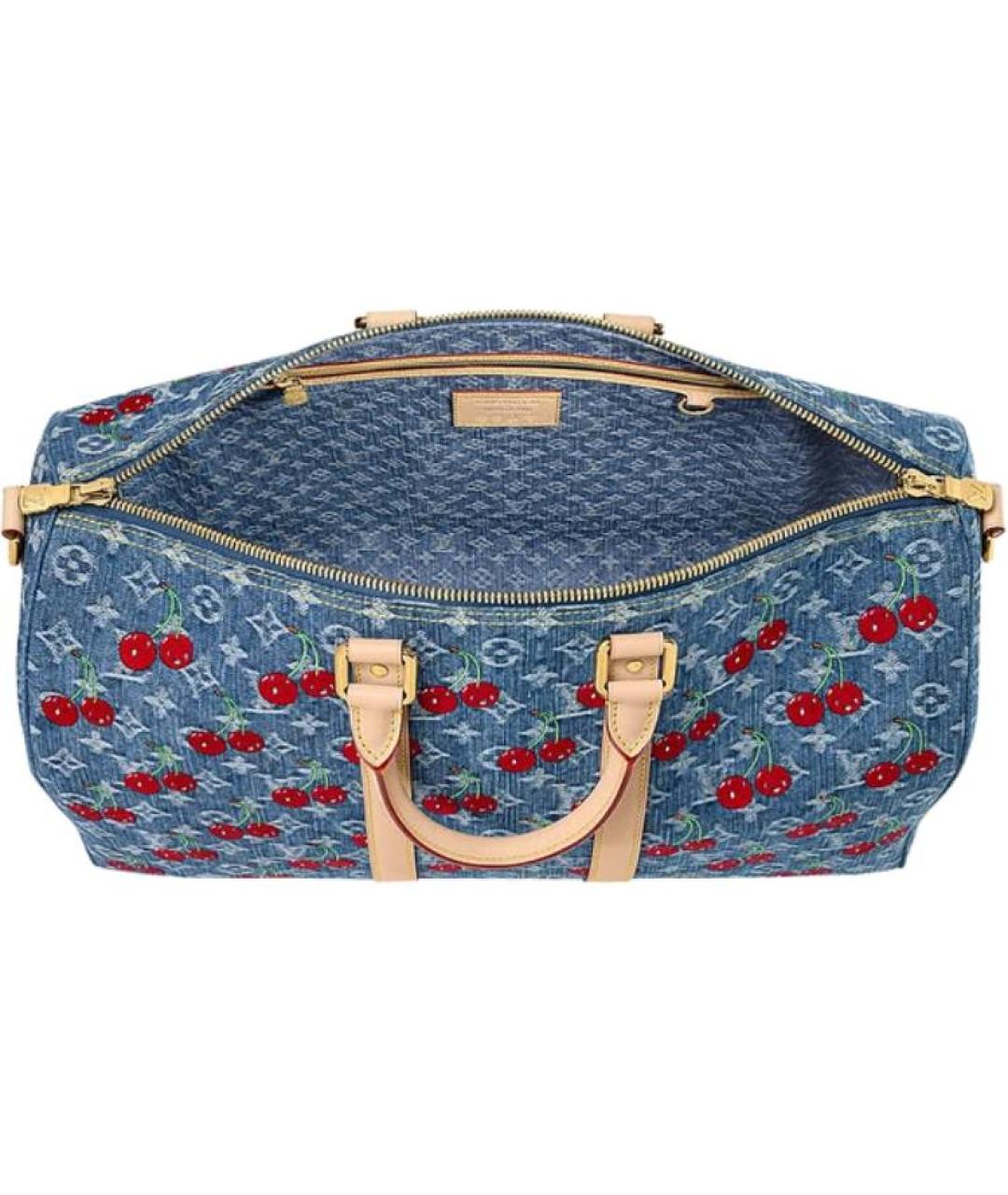 LOUIS VUITTON Синяя дорожная/спортивная сумка, фото 3