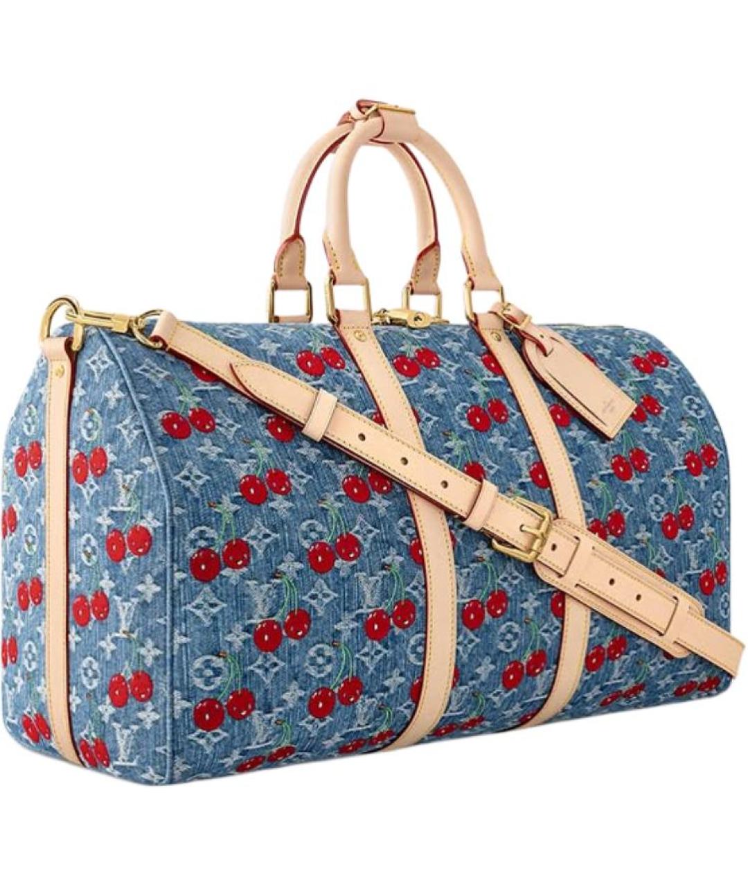 LOUIS VUITTON Синяя дорожная/спортивная сумка, фото 2