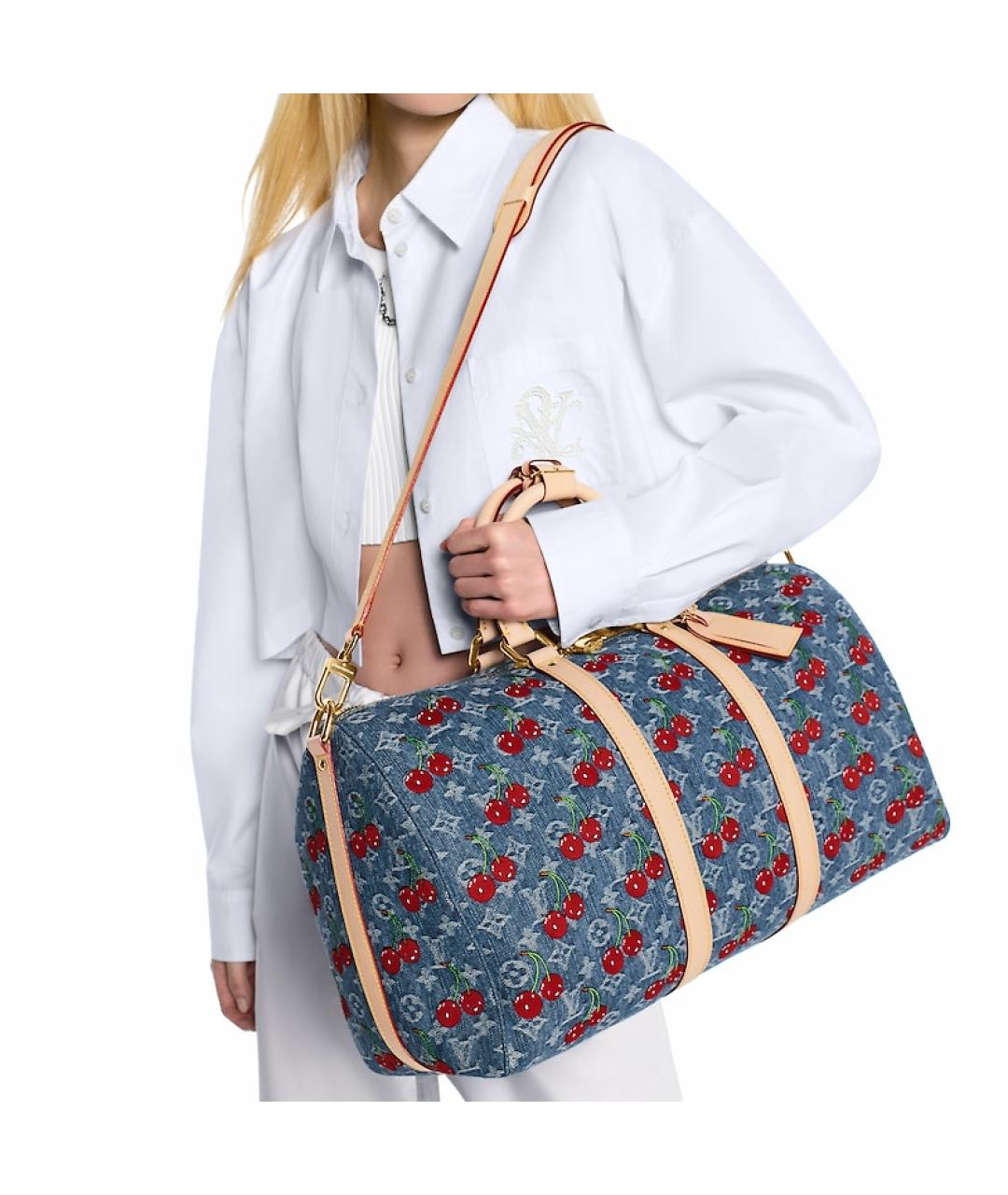 LOUIS VUITTON Синяя дорожная/спортивная сумка, фото 7