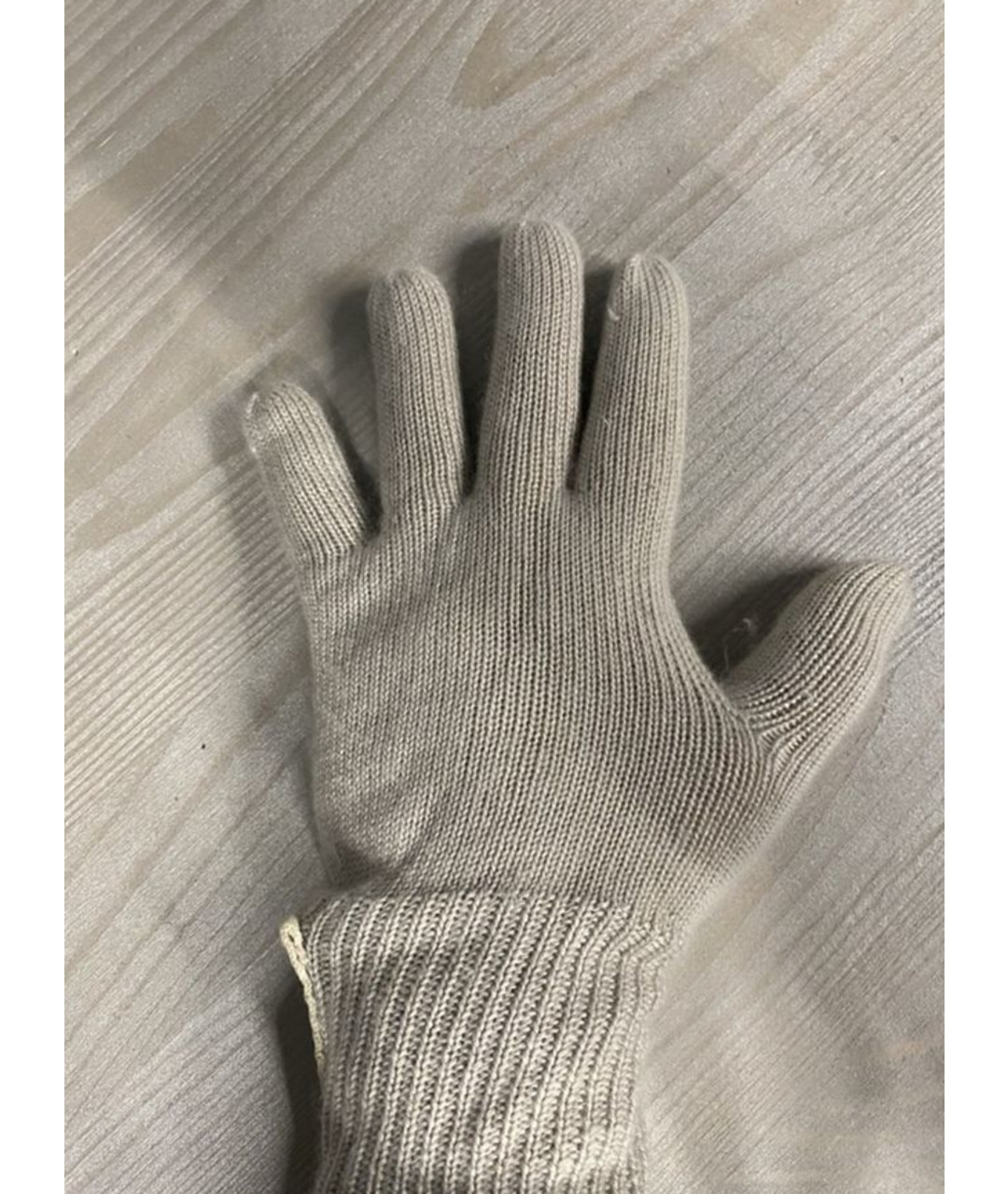 RICK OWENS Бежевые кашемировые перчатки, фото 2